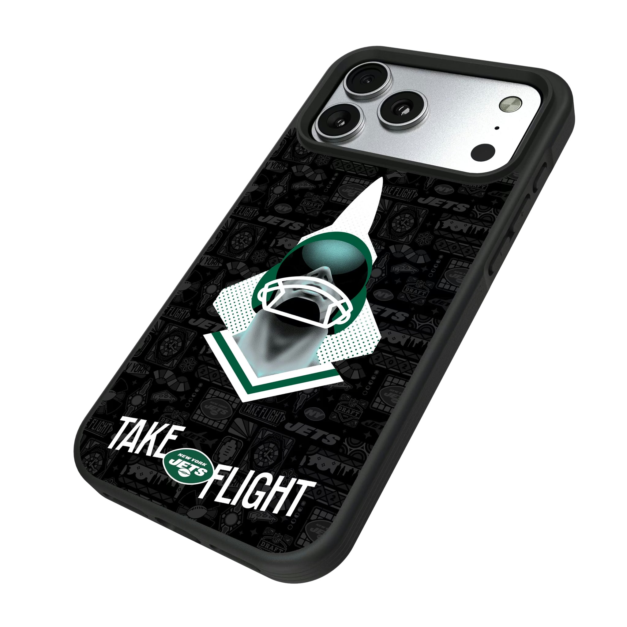 New York Jets Deco iPhone Bump Phone Case for Apple iPhone - Isometric View#Device_iPhone 17 Pro Max