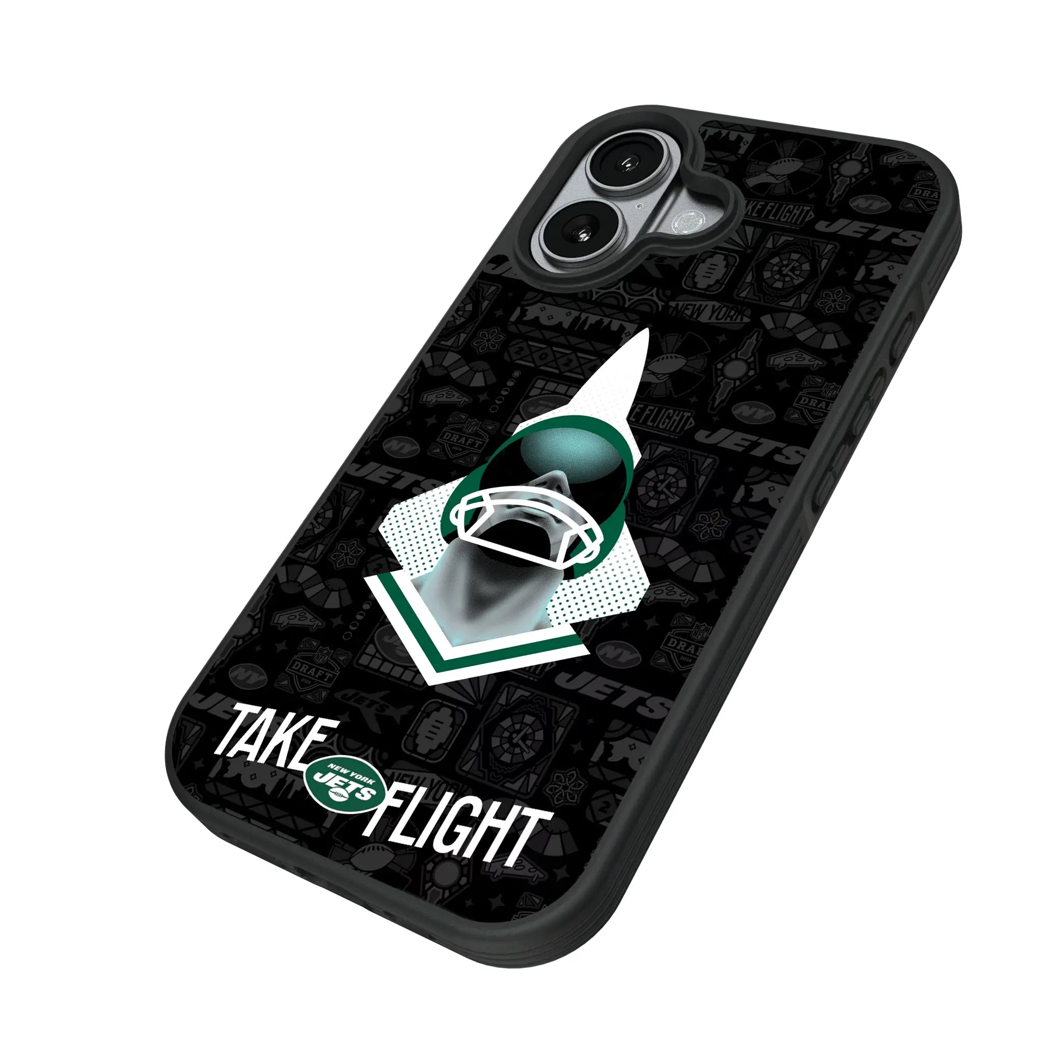 New York Jets Deco iPhone Bump Phone Case for Apple iPhone - Isometric View#Device_iPhone 17