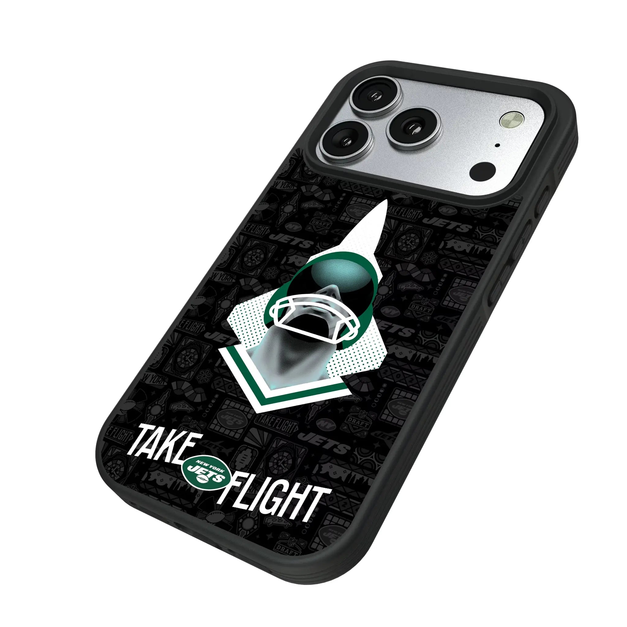 New York Jets Deco iPhone Bump Phone Case for Apple iPhone - Isometric View#Device_iPhone 17 Pro