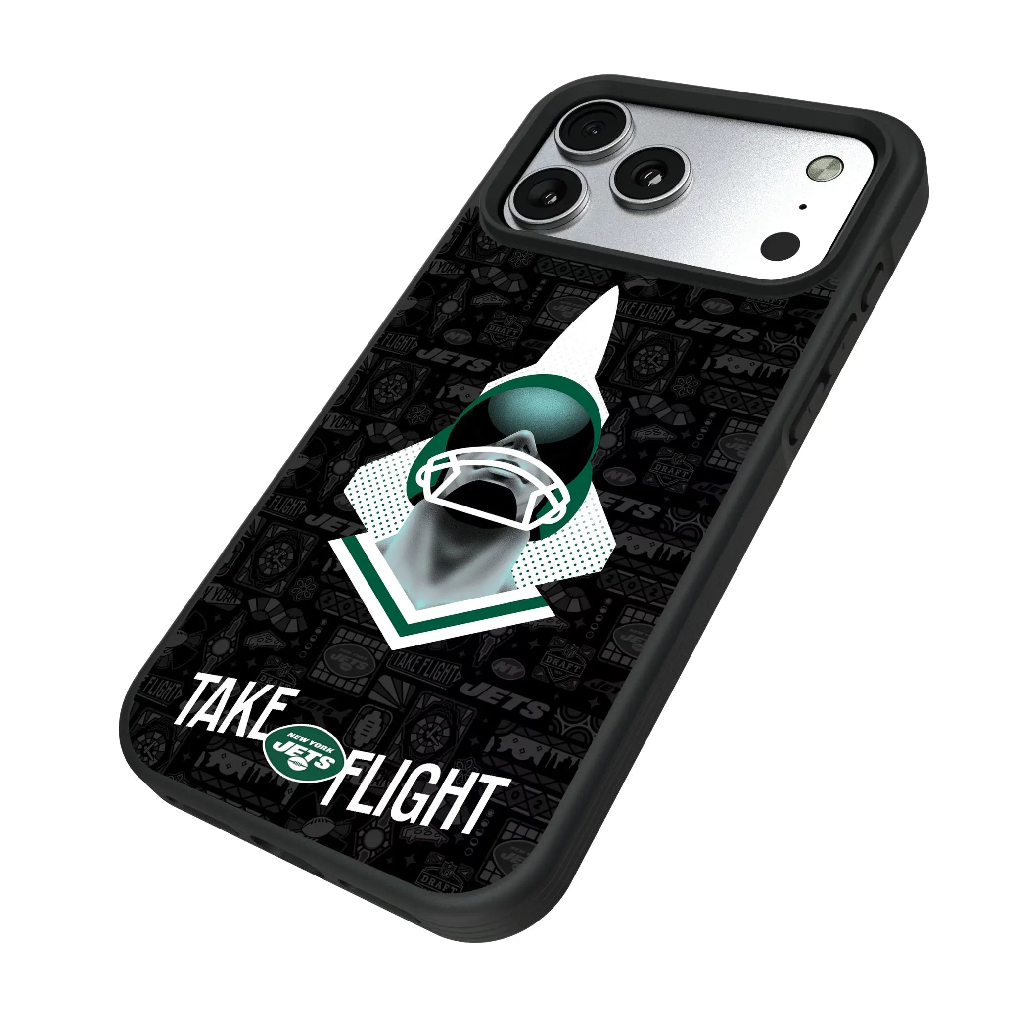 New York Jets Deco iPhone Bump Phone Case for Apple iPhone - Isometric View#Device_iPhone 17 Pro Max