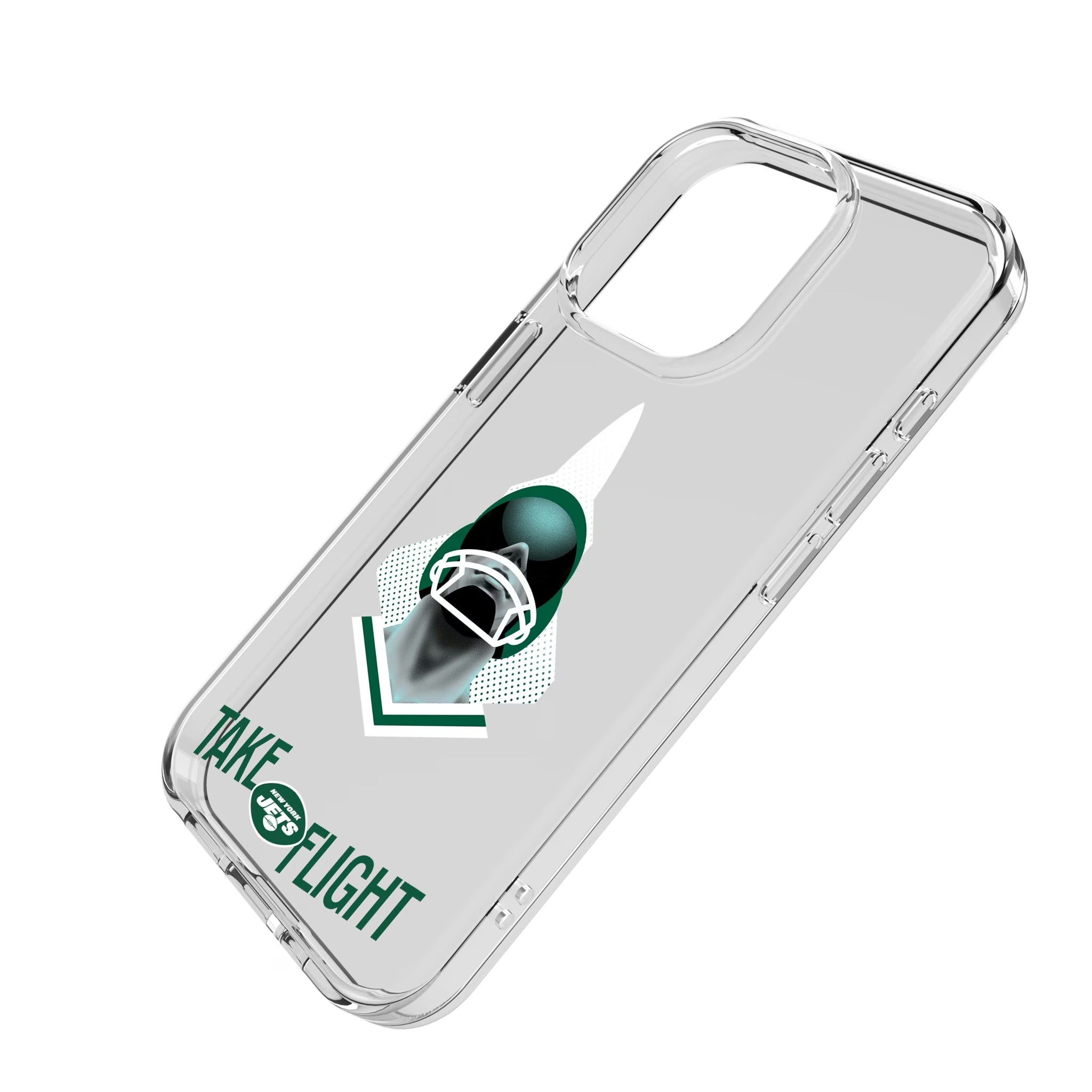 New York Jets Deco iPhone Clear Phone Case for Apple iPhone - Isometric View