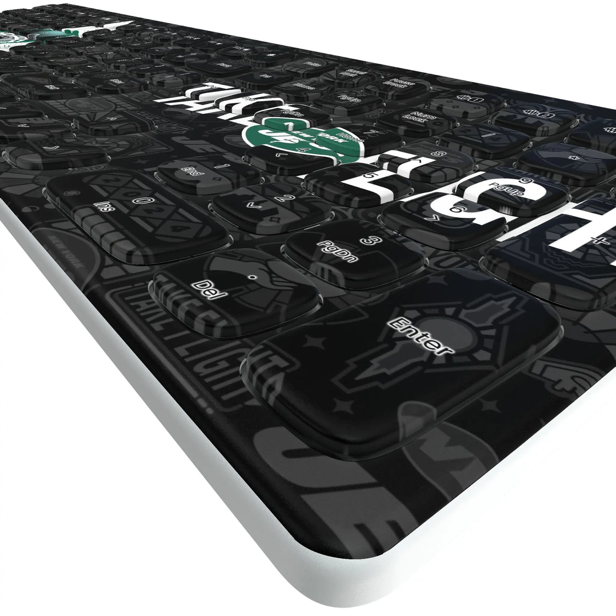 New York Jets Deco KKB605 Curved Wireless Keyboard - Detail