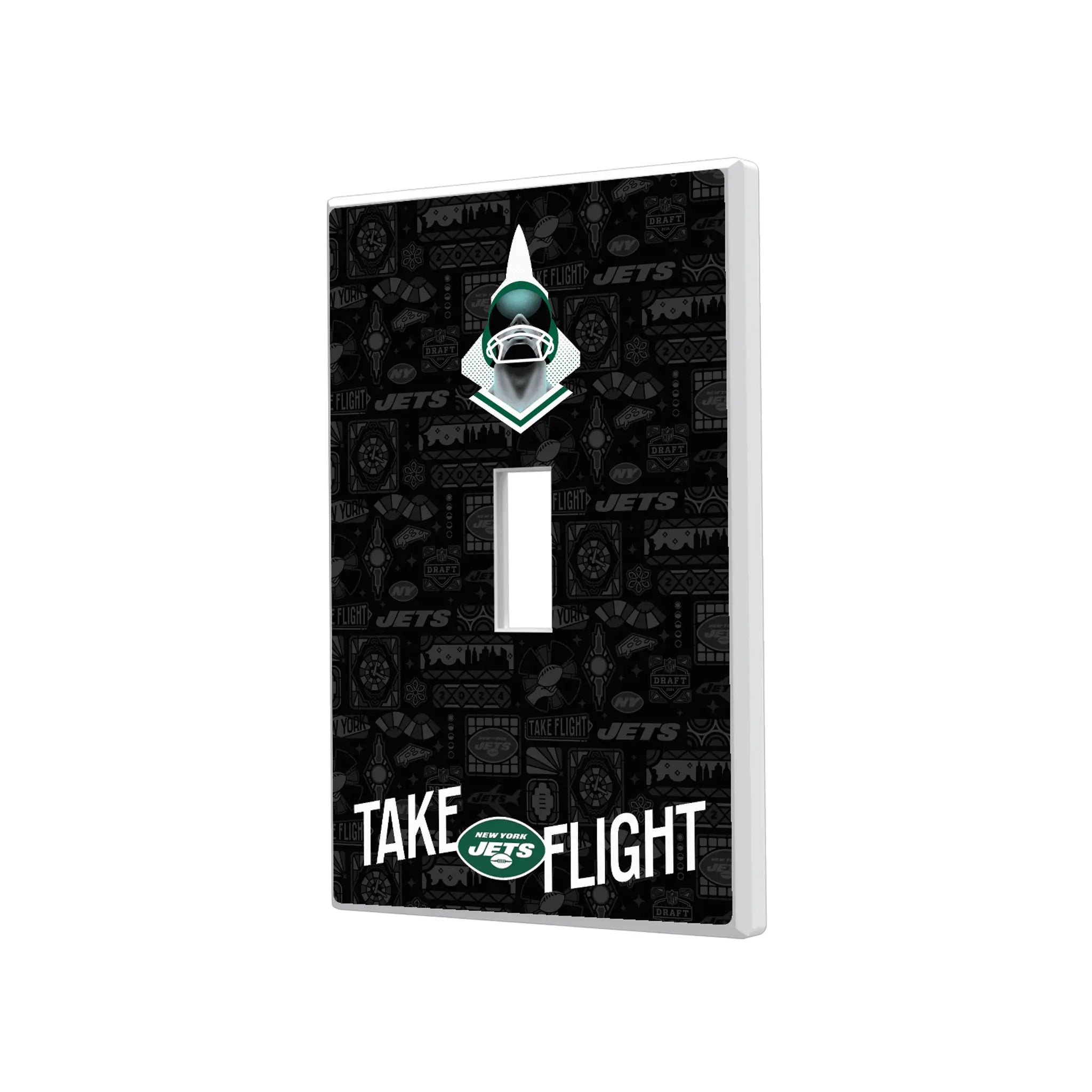 New York Jets Deco Hidden-Screw Light Switch Plate#Style_Single Toggle