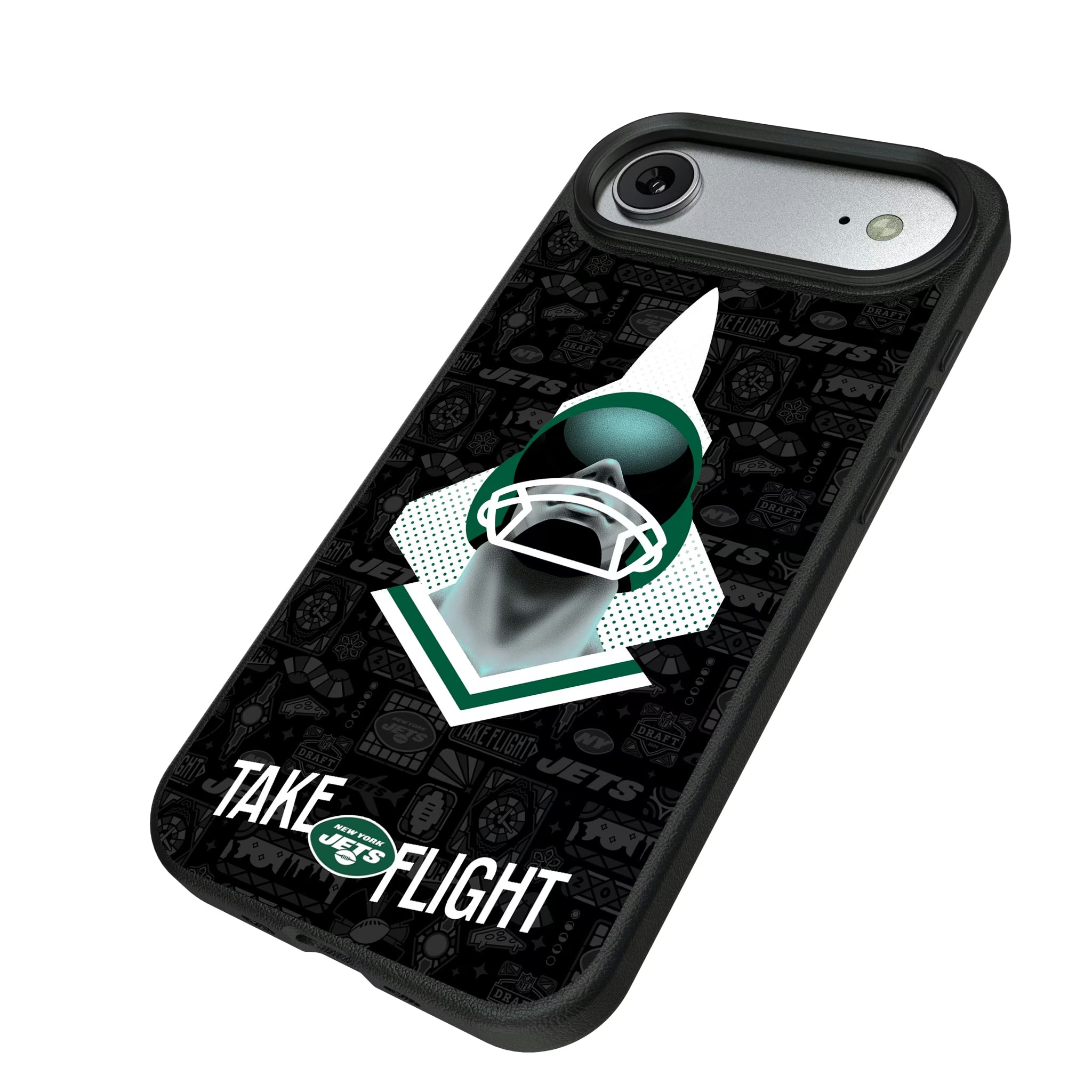 New York Jets Deco iPhone MagSafe Compatible Phone Case for Apple iPhone - Isometric View#Device_iPhone Air