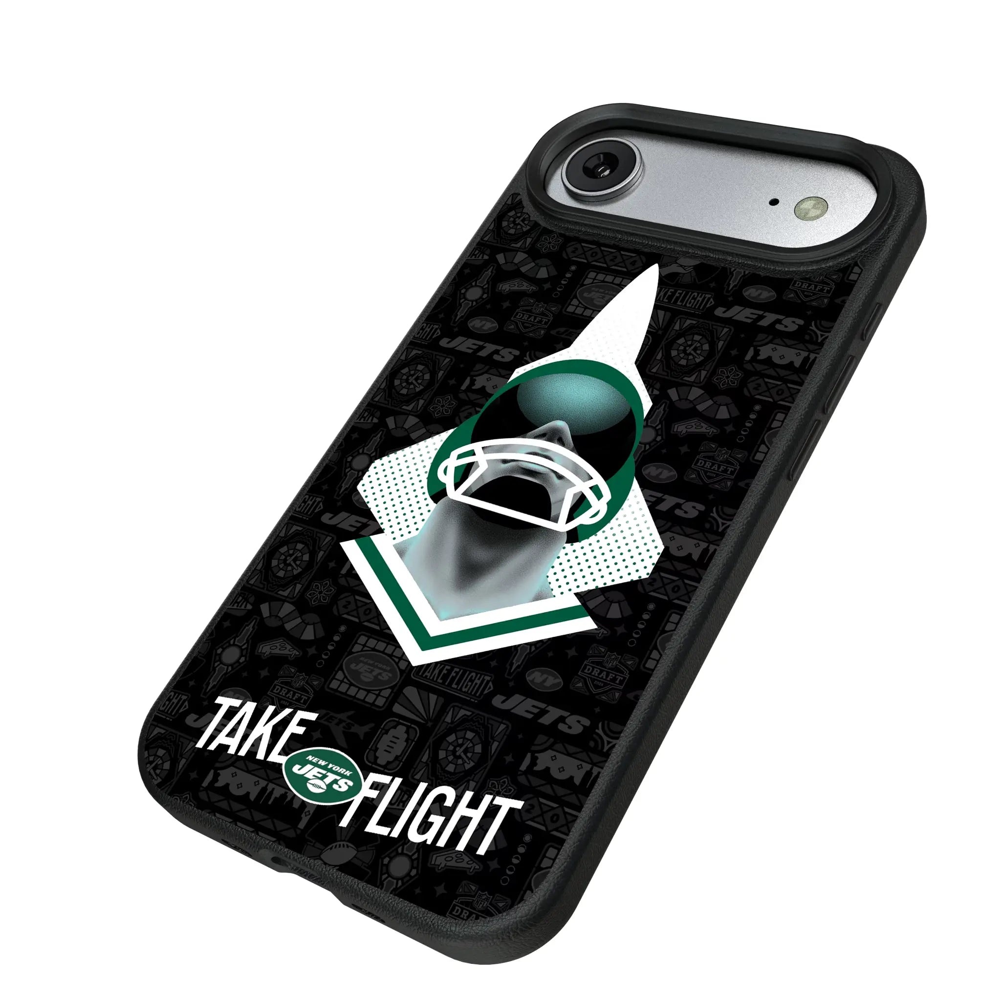 New York Jets Deco iPhone MagSafe Compatible Phone Case for Apple iPhone - Isometric View#Device_iPhone Air