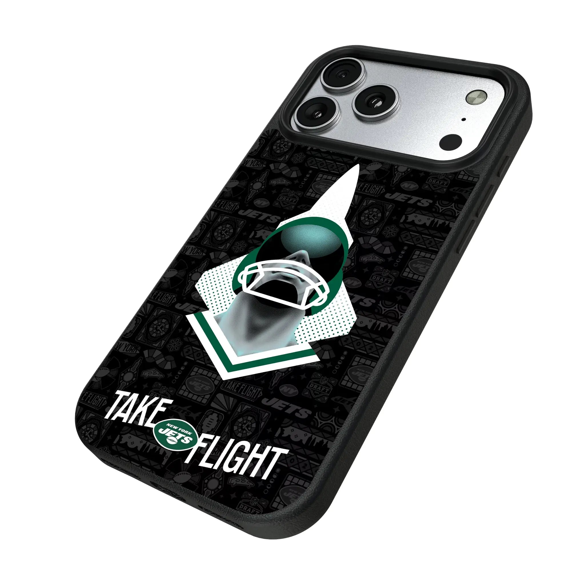 New York Jets Deco iPhone MagSafe Compatible Phone Case for Apple iPhone - Isometric View#Device_iPhone 17 Pro Max