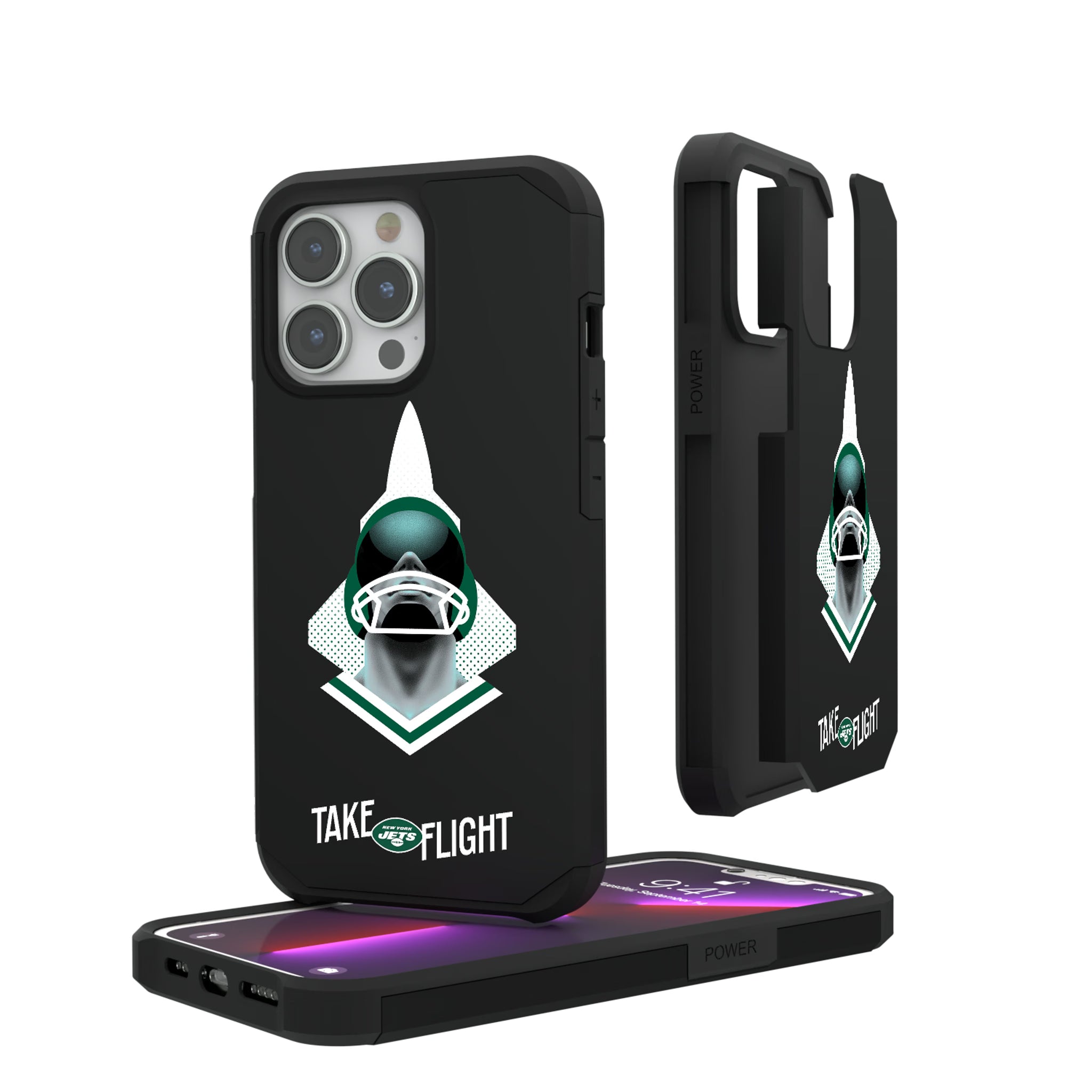 New York Jets Deco iPhone Rugged Phone Case for Apple iPhone#Device_iPhone 13 Pro