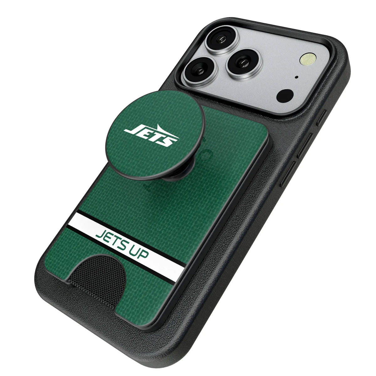 New York Jets Endzone Solid Popsockets Wallet Magnetic - Isometric View