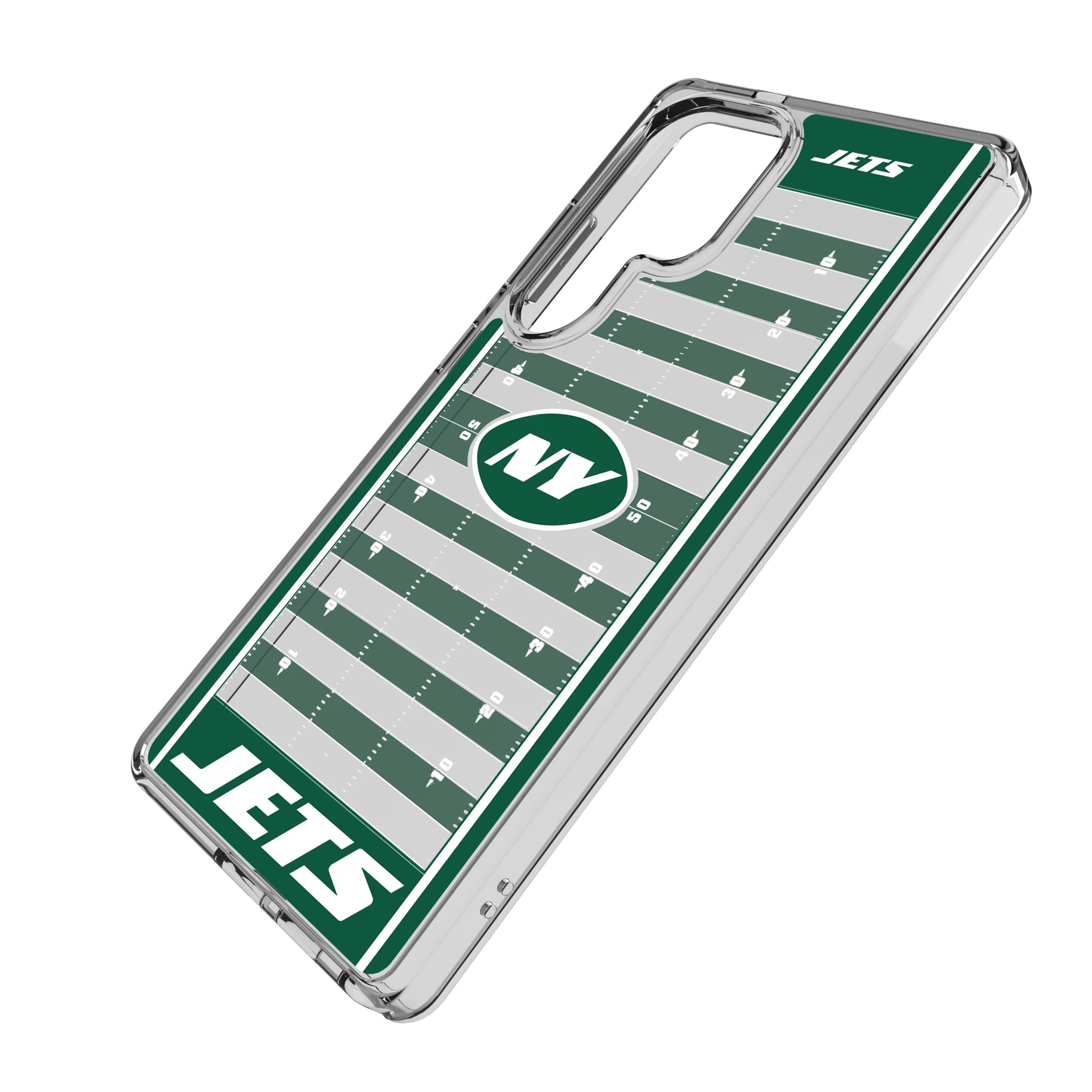 New York Jets Field Galaxy Clear Phone Case for Samsung Galaxy - Isometric View