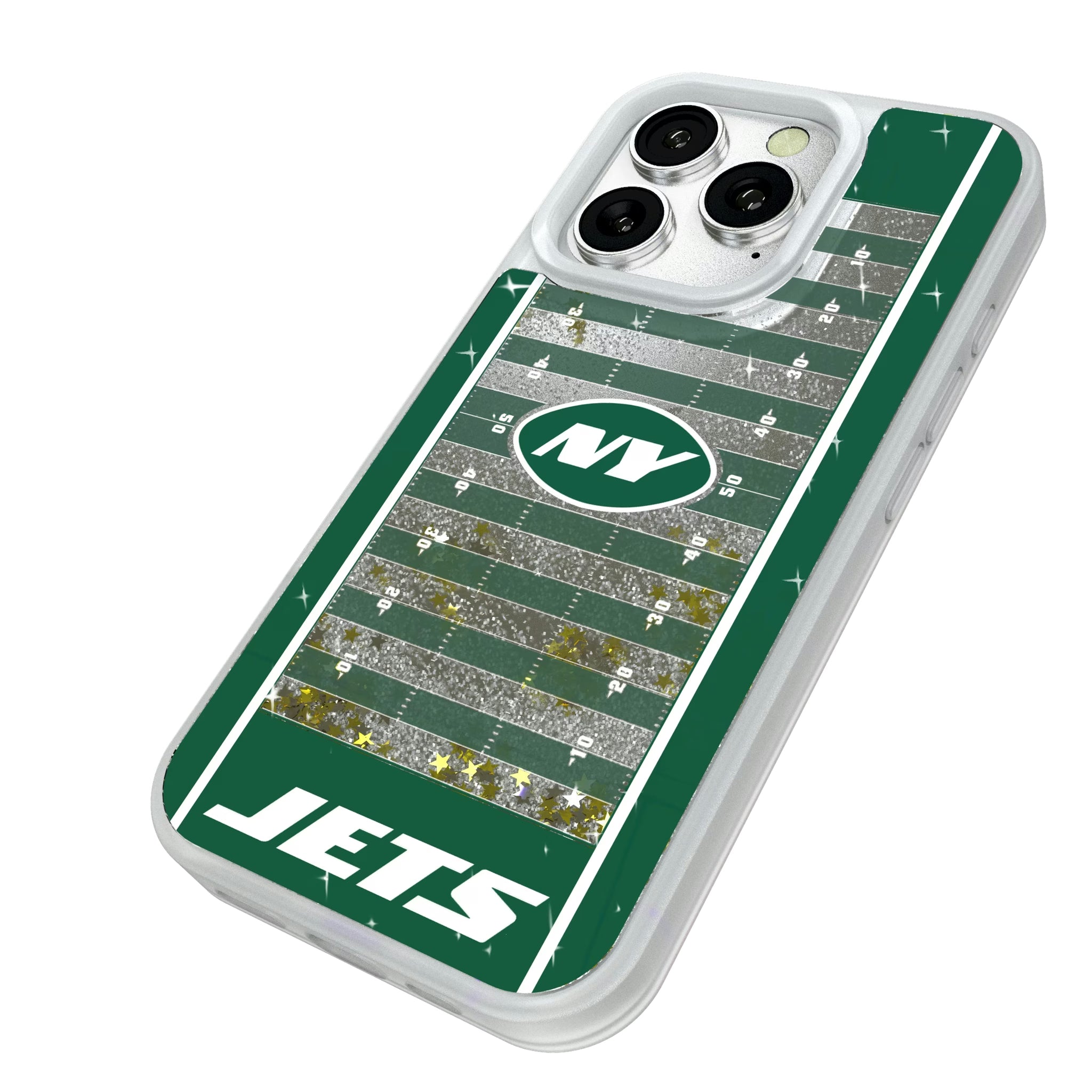 New York Jets Field iPhone Glitter Phone Case for Apple iPhone - Isometric View#Device_iPhone 16 Pro
