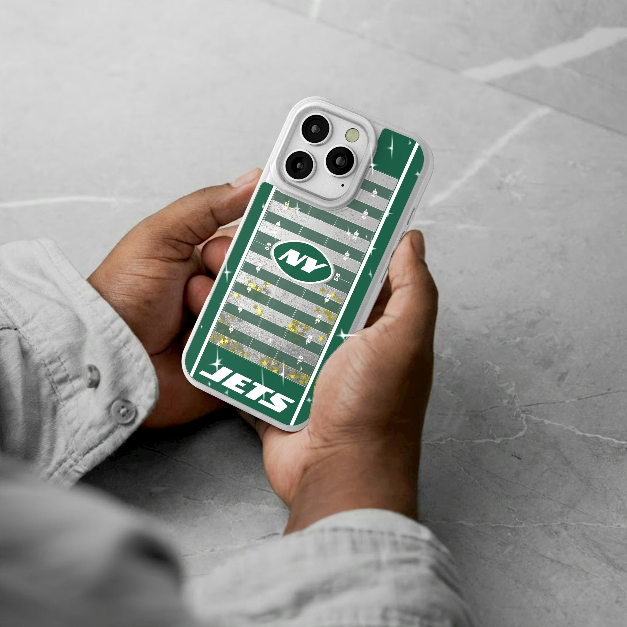 New York Jets Field iPhone Glitter Phone Case for Apple iPhone - Lifestyle#Device_iPhone 16 Pro