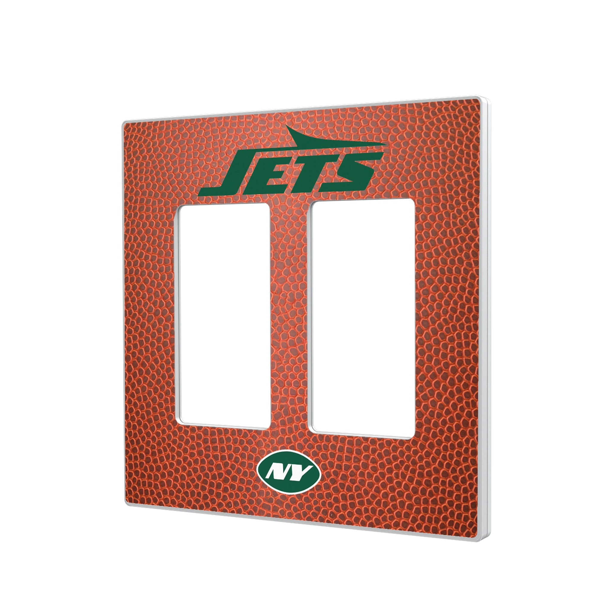 New York Jets Football Hidden-Screw Light Switch Plate#Style_Double Rocker