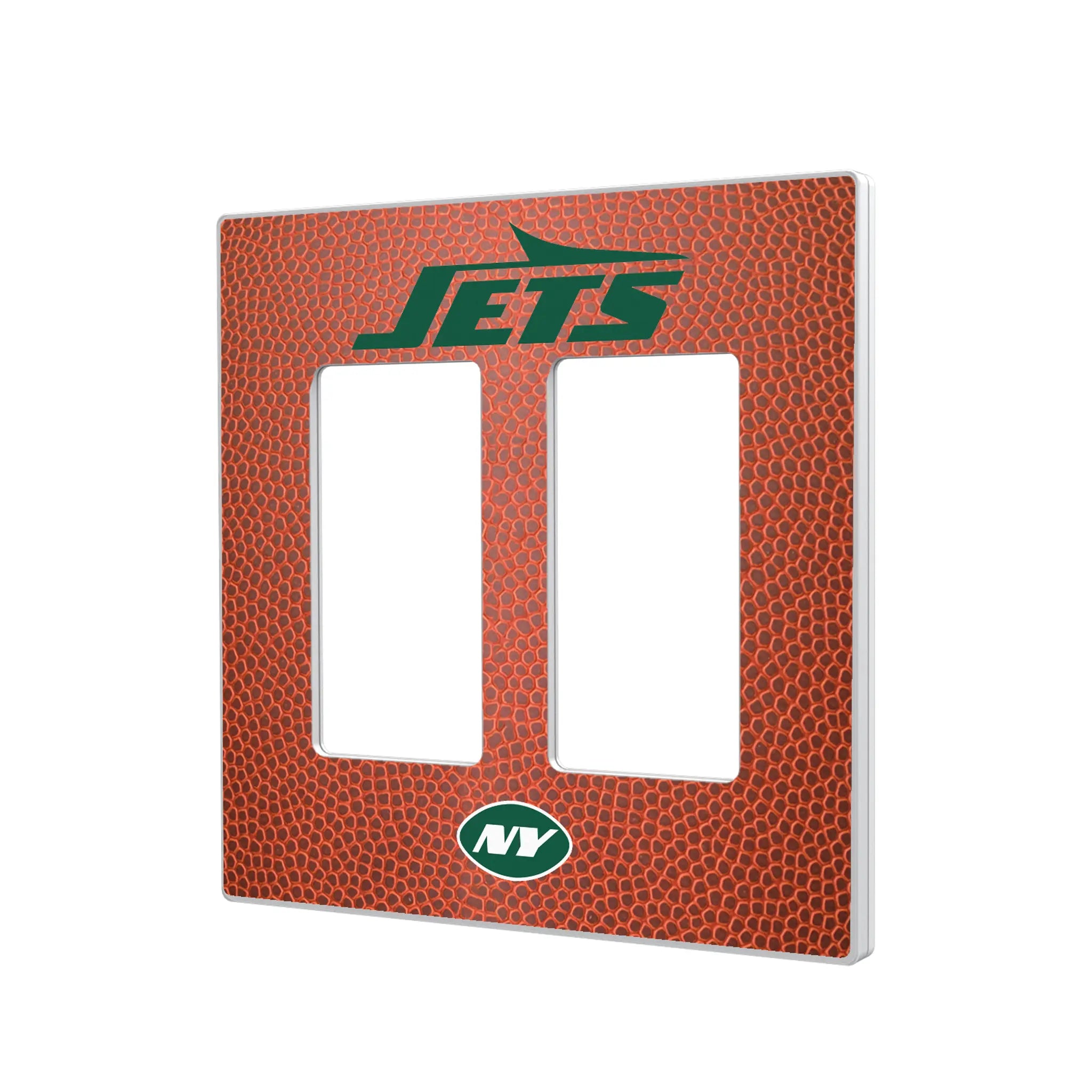 New York Jets Football Hidden-Screw Light Switch Plate#Style_Double Rocker