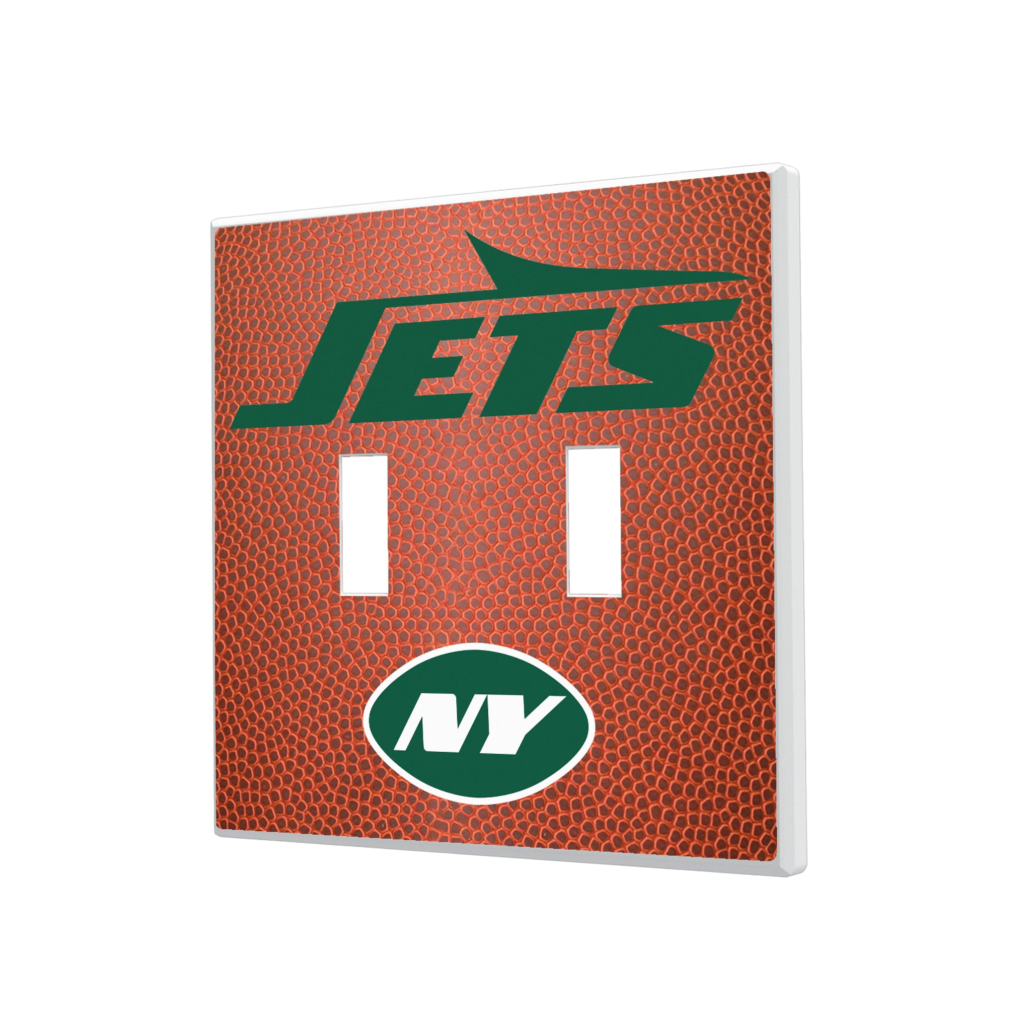 New York Jets Football Hidden-Screw Light Switch Plate#Style_Double Toggle