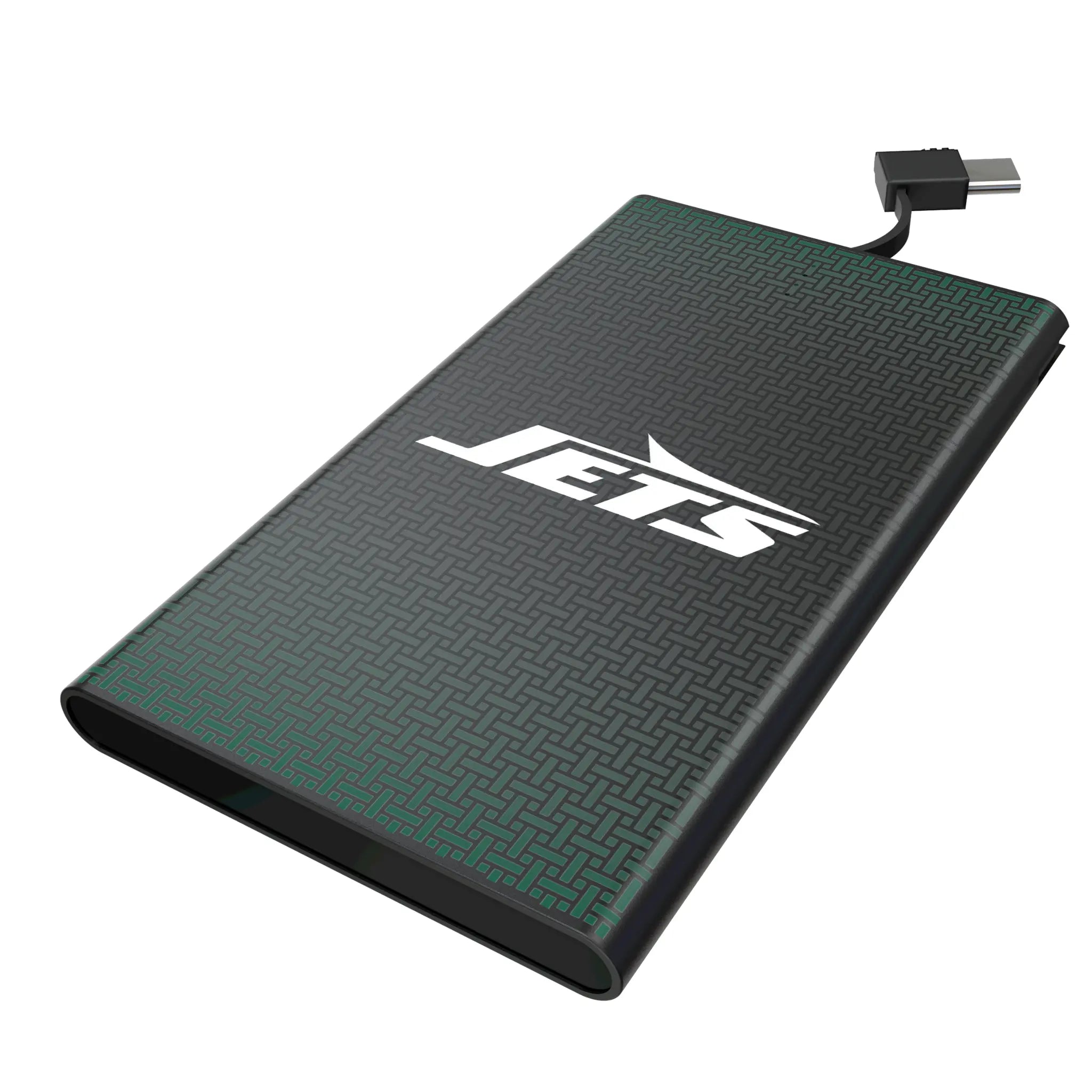 New York Jets Linen 5000mAh Flat Power Bank