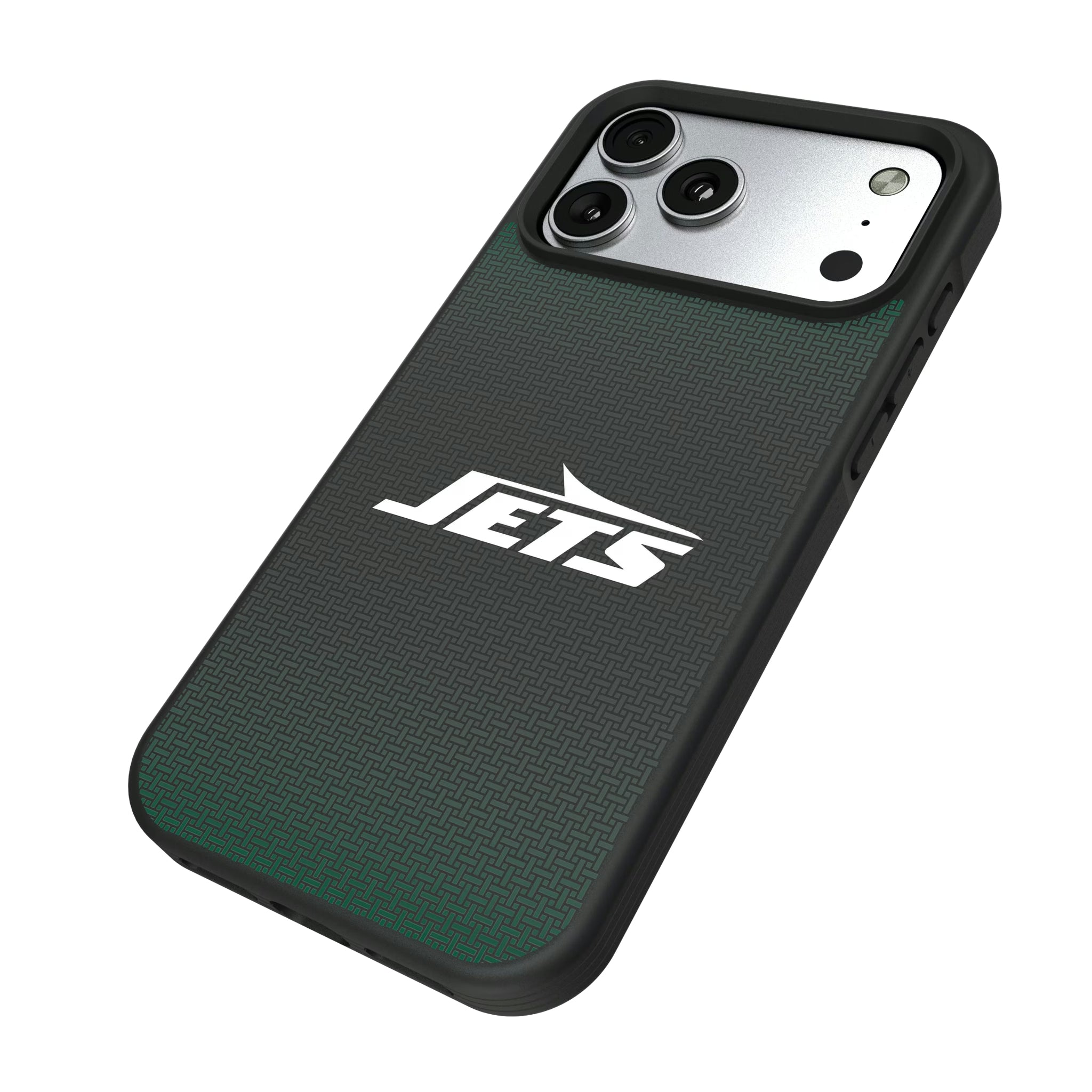 New York Jets Linen iPhone Bump Phone Case for Apple iPhone - Isometric View#Device_iPhone 17 Pro Max