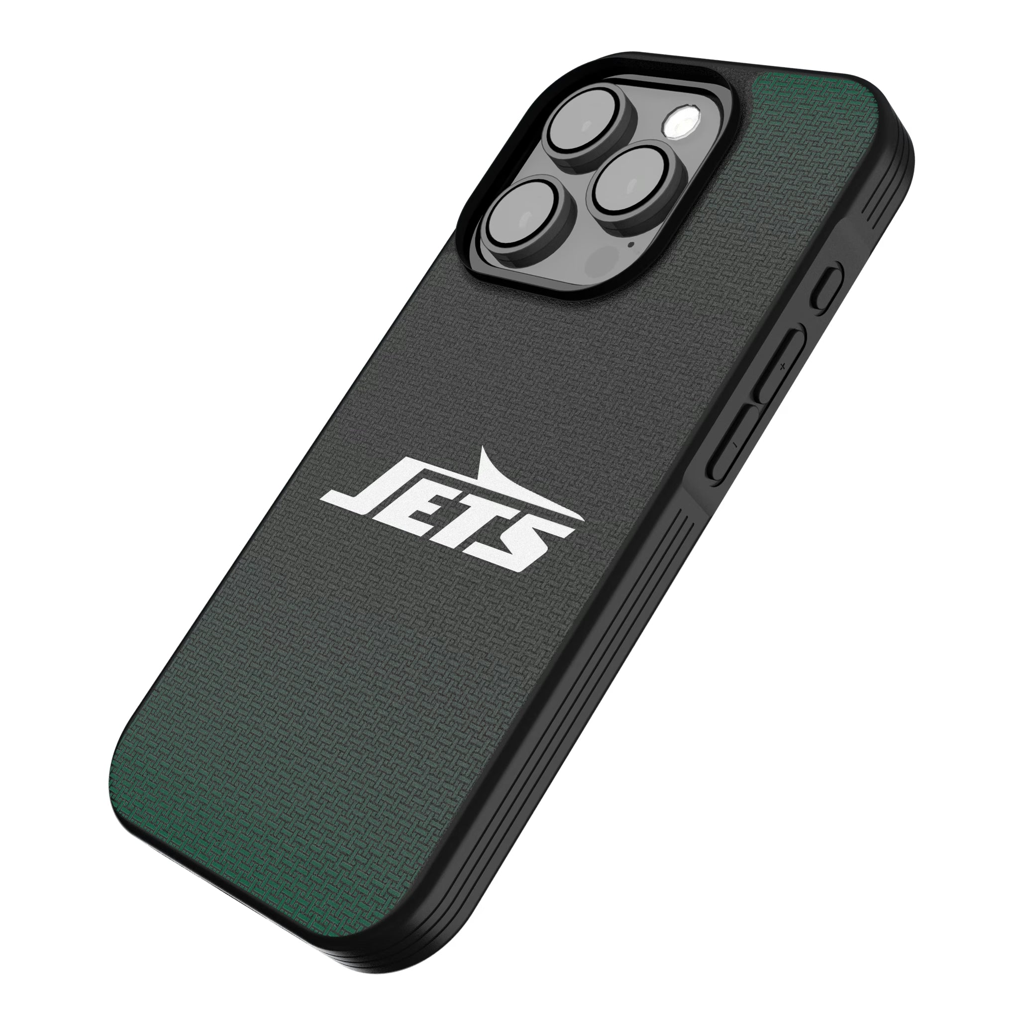 New York Jets Linen iPhone Bump Phone Case for Apple iPhone - Isometric View
