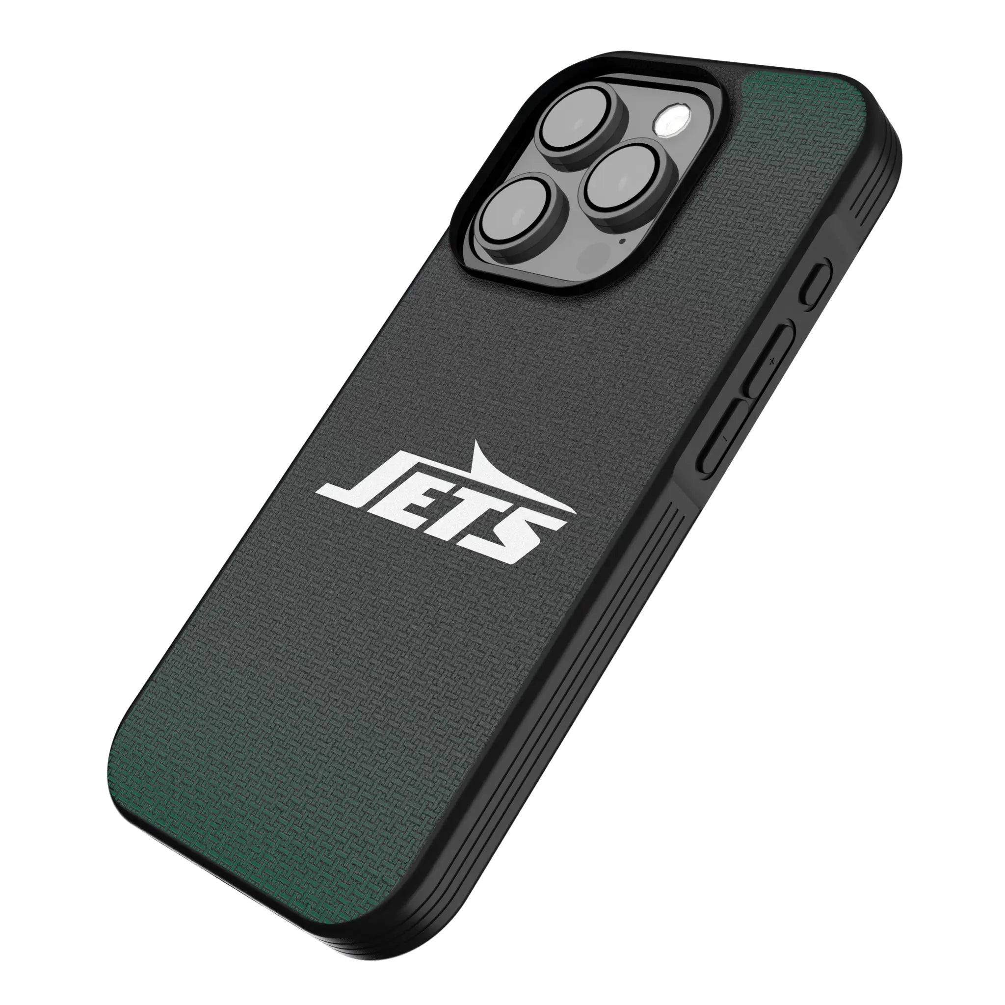 New York Jets Linen iPhone Bump Phone Case for Apple iPhone - Isometric View