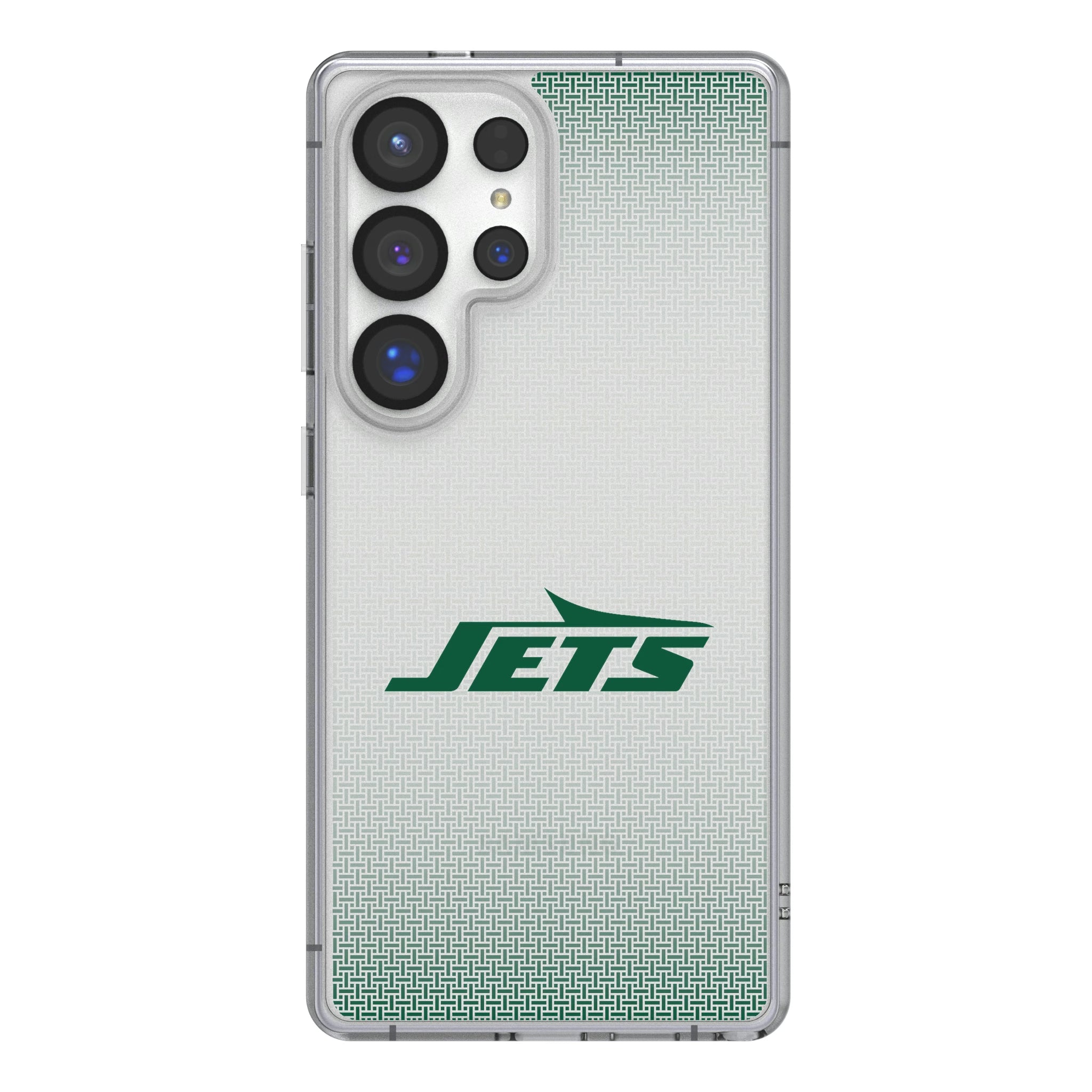 New York Jets Linen Galaxy Clear Phone Case for Samsung Galaxy