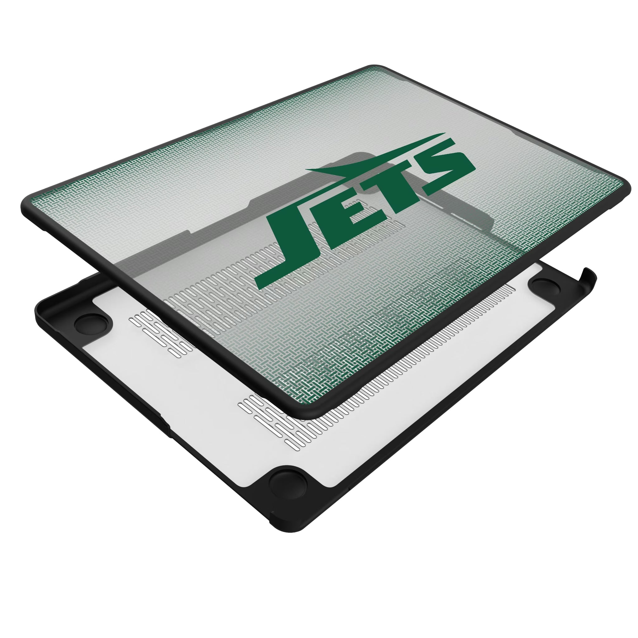 New York Jets Linen MacBook Laptop Case for Apple MacBook - Isometric View#Device_MacBook Pro (14-inch, 2021) / MacBook Pro (14-inch, 2023) / MacBook Pro (14-inch, 2024)