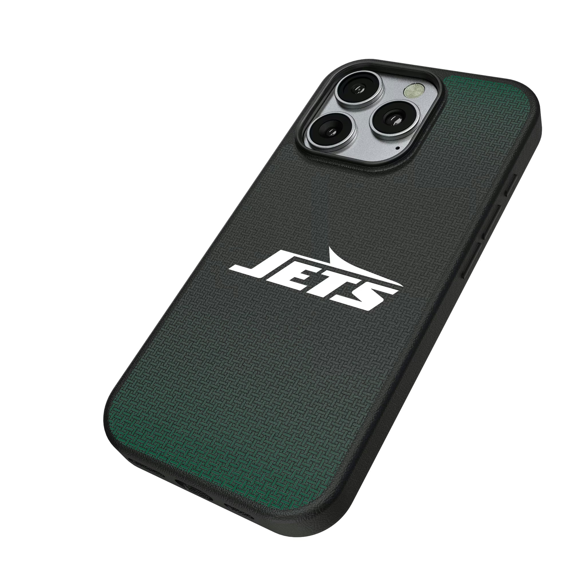 New York Jets Linen iPhone MagSafe Compatible Phone Case for Apple iPhone - Isometric View