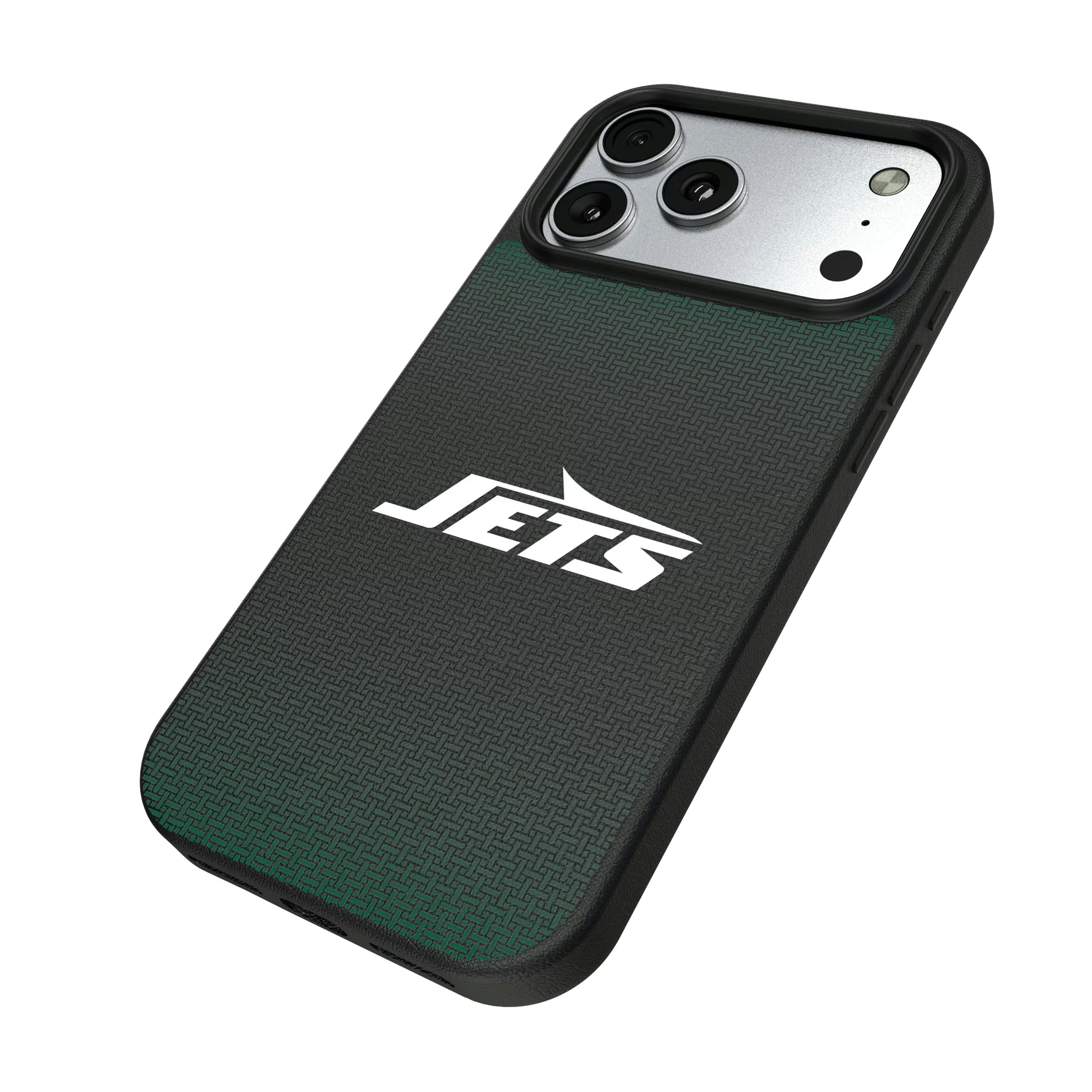 New York Jets Linen iPhone MagSafe Compatible Phone Case for Apple iPhone - Isometric View#Device_iPhone 17 Pro Max