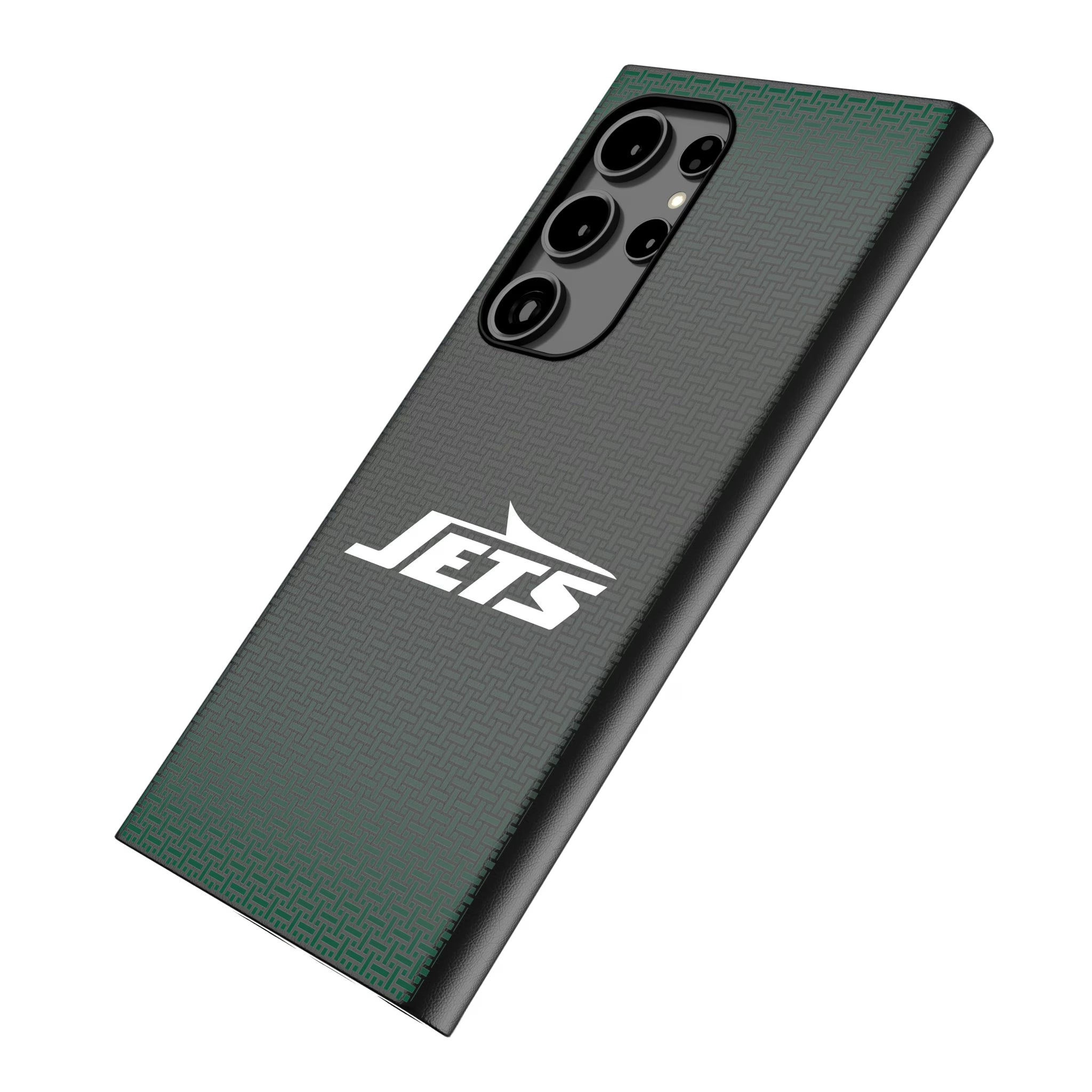 New York Jets Linen Galaxy MagSafe Compatible Phone Case for Samsung Galaxy - Isometric View