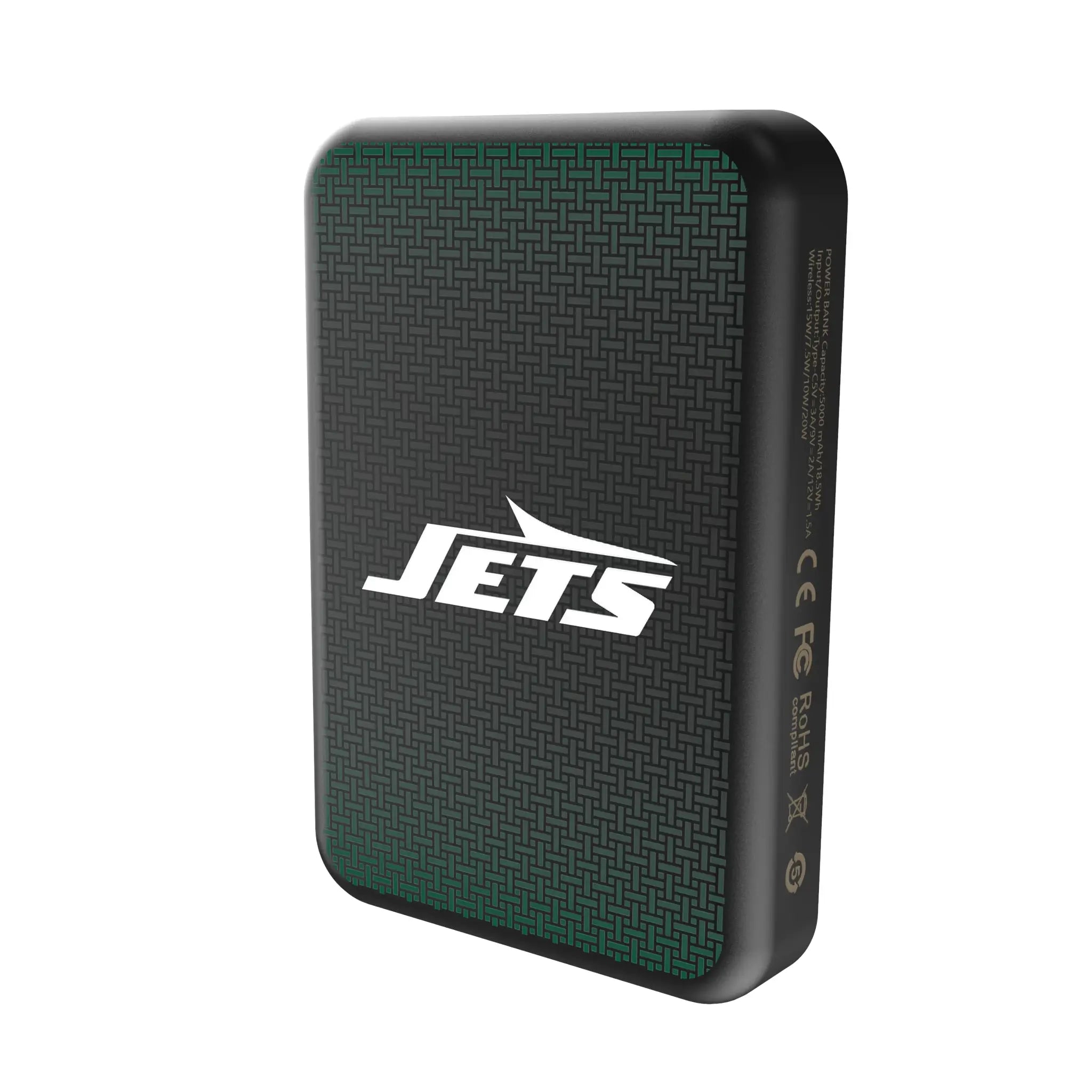 New York Jets Linen Wireless Mag Power Bank