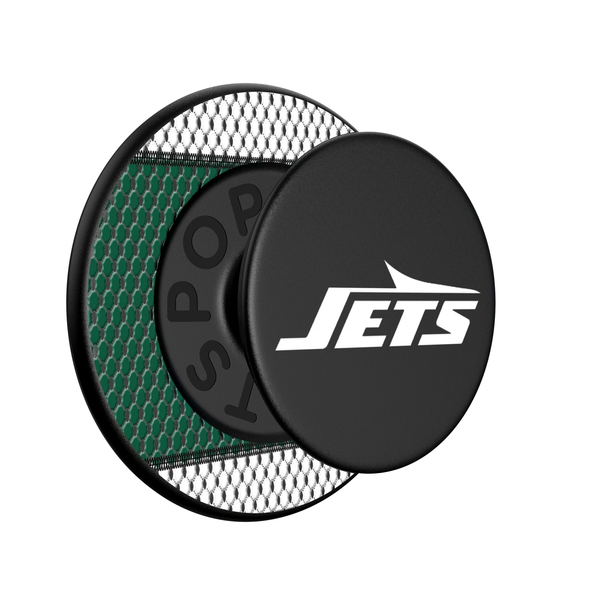 New York Jets Mesh Popsockets Round Magnetic - Isometric View