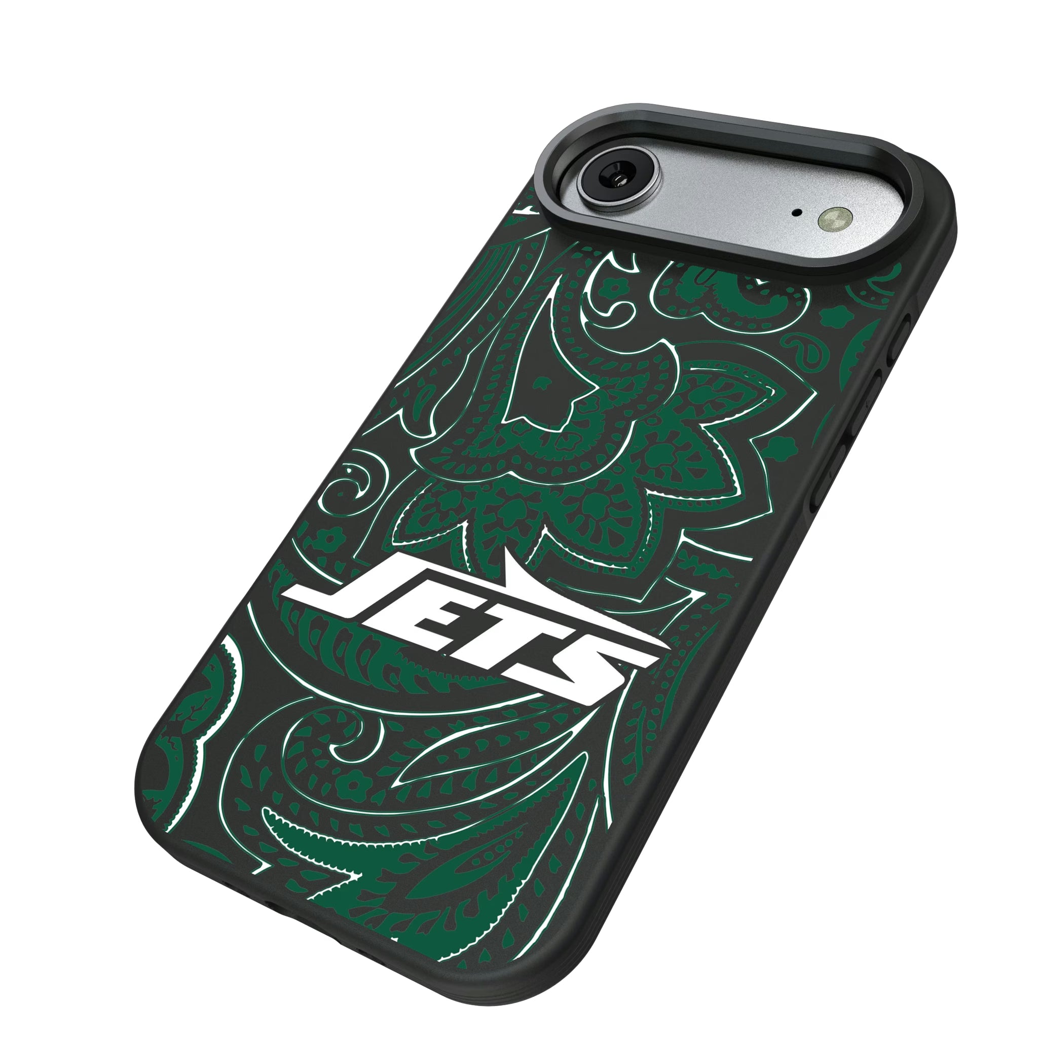 New York Jets Paisley iPhone Bump Phone Case for Apple iPhone - Isometric View#Device_iPhone Air