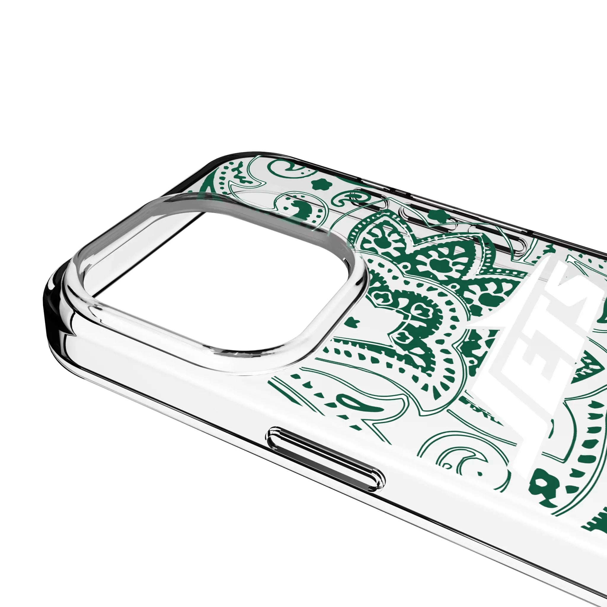 New York Jets Paisley iPhone Clear Phone Case for Apple iPhone - Detail