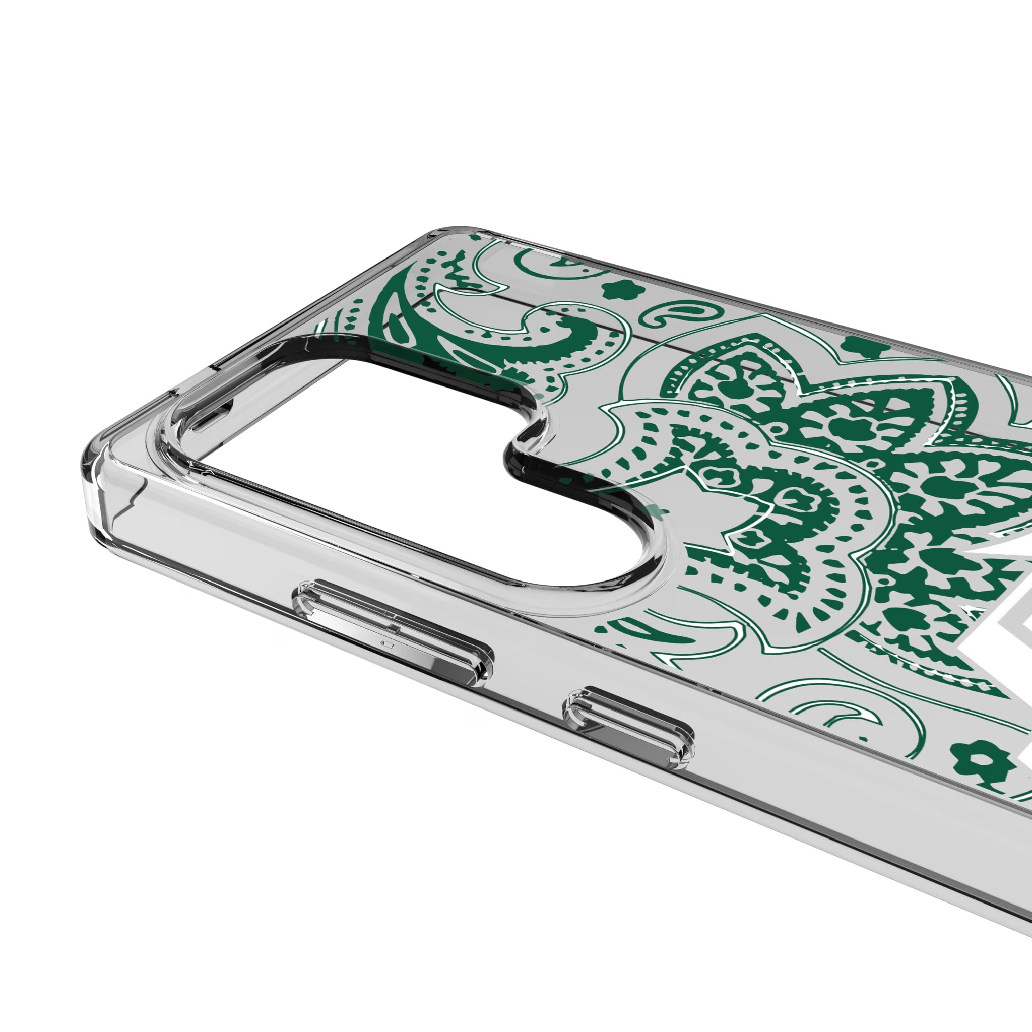 New York Jets Paisley Galaxy Clear Phone Case for Samsung Galaxy - Detail