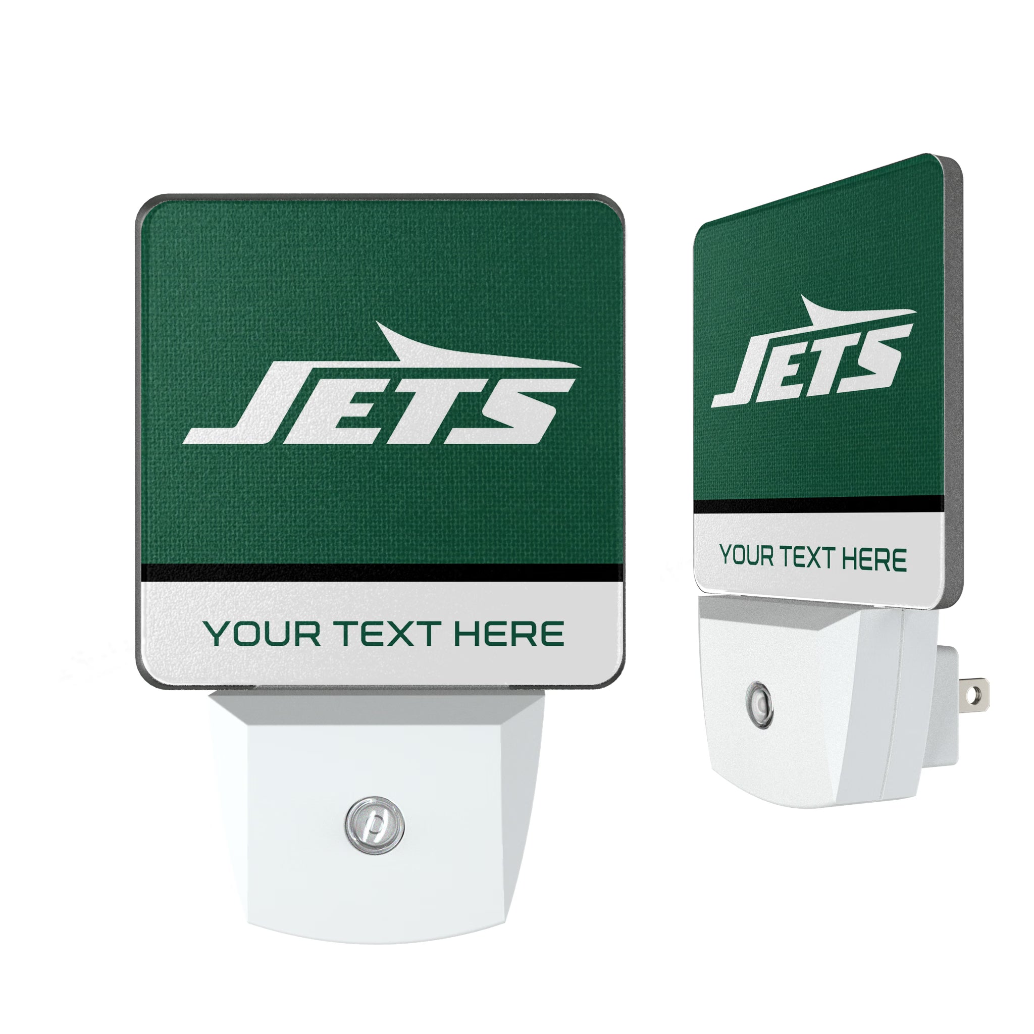 New York Jets Personalized Endzone Solid Night Light 2-Pack