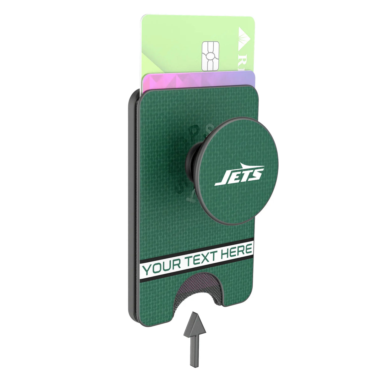 New York Jets Personalized Endzone Solid Popsockets Wallet Magnetic - Detail