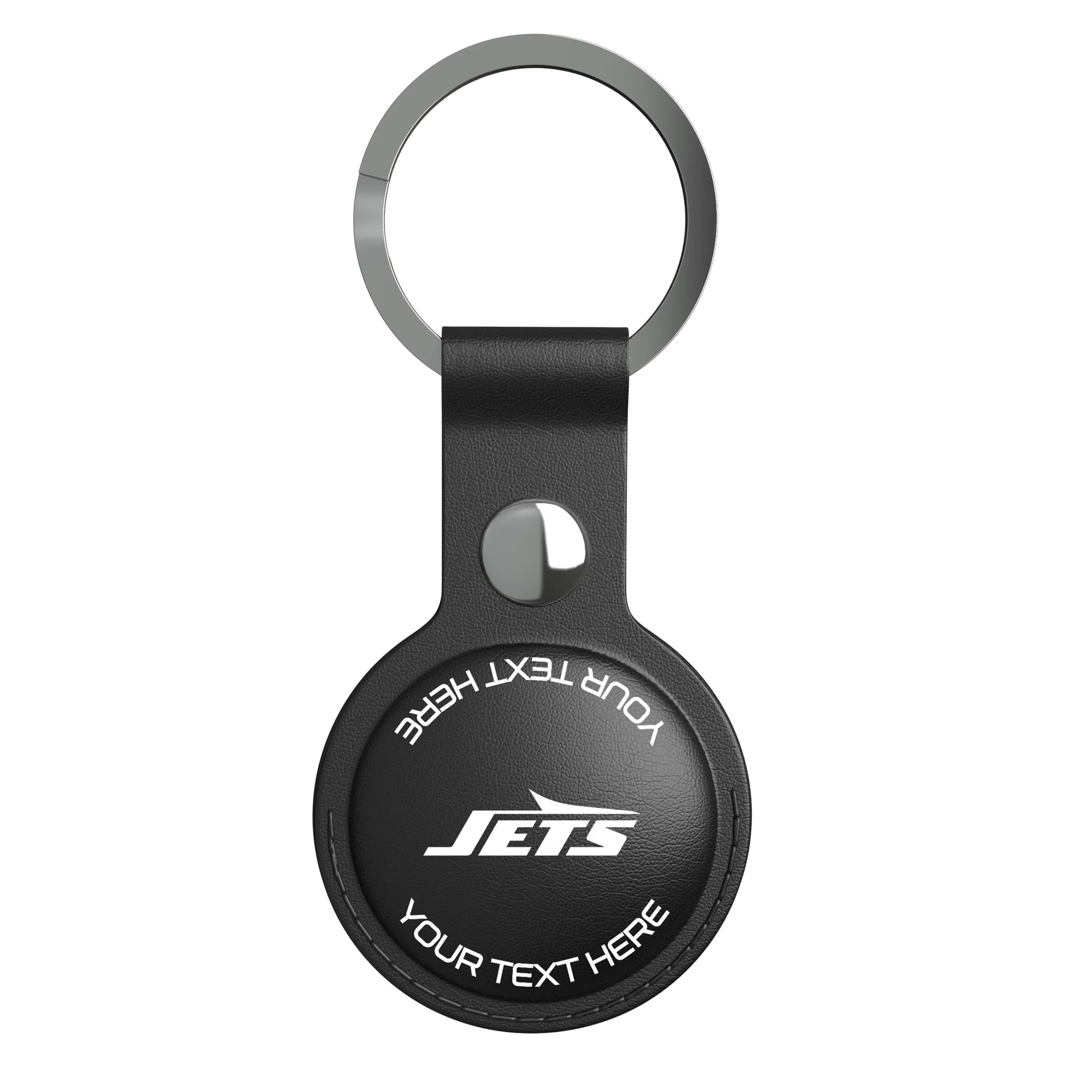 New York Jets Personalized Insignia AirTag Black Airtag Holder