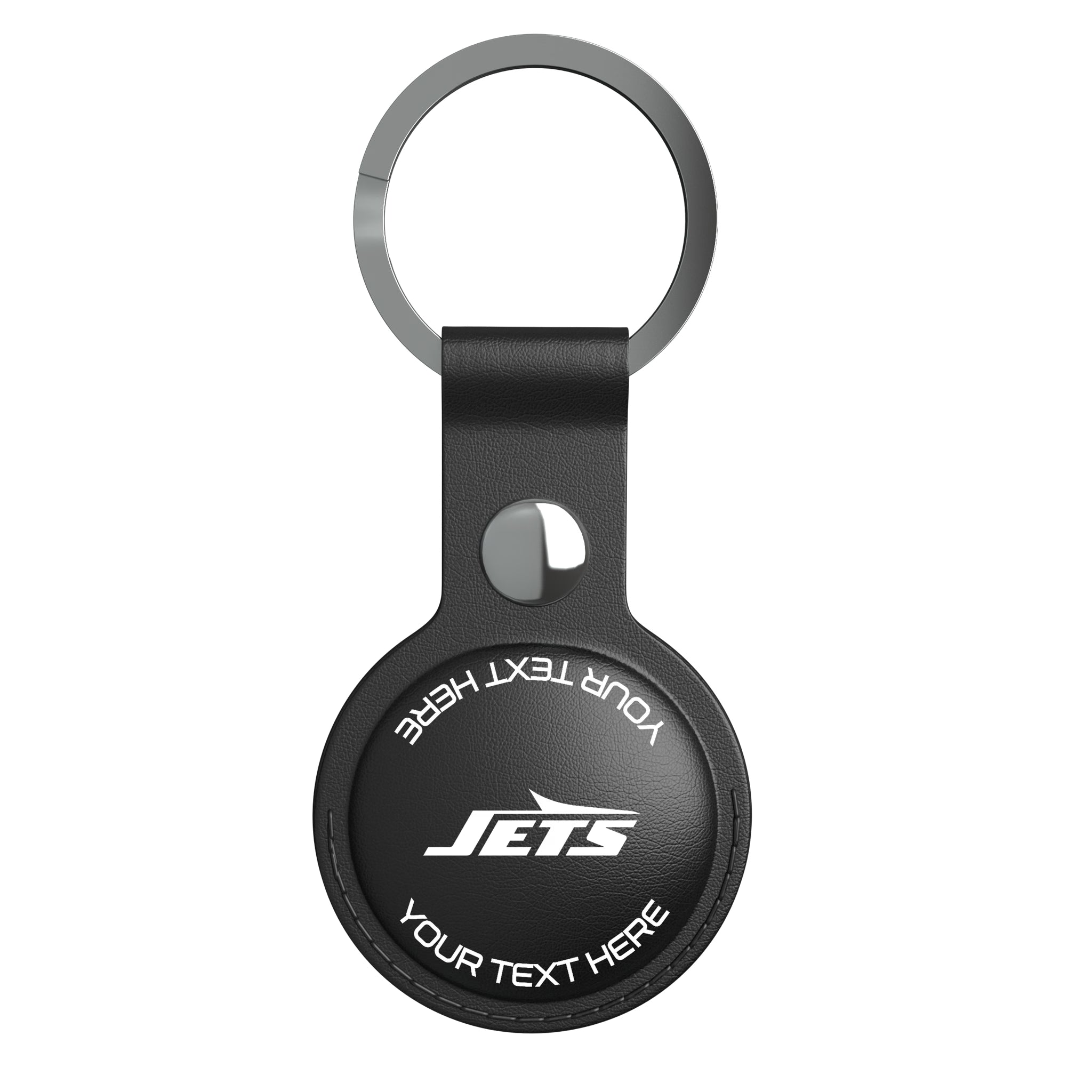 New York Jets Personalized Insignia AirTag Black Airtag Holder