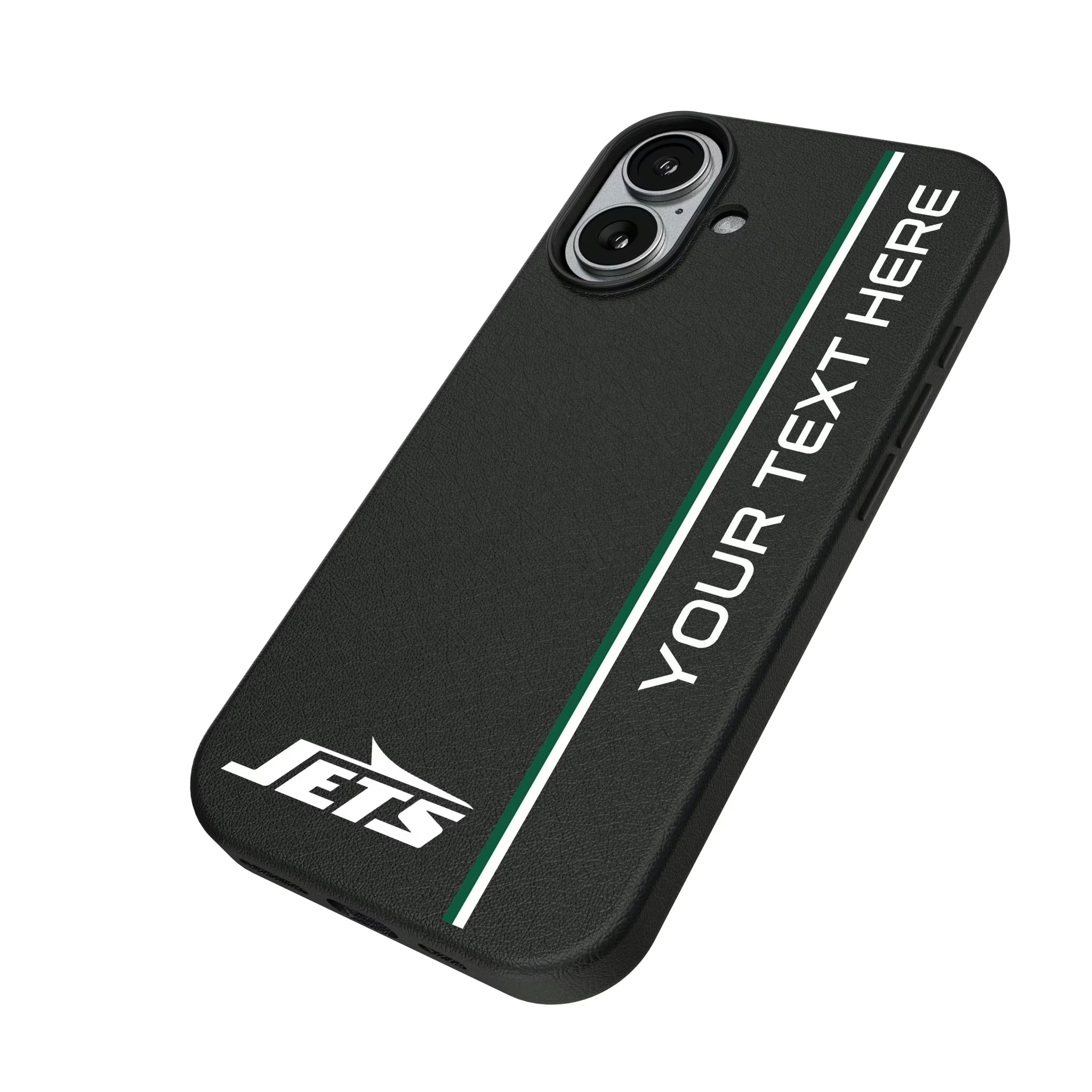 New York Jets Personalized Sidebard iPhone MagSafe Compatible Phone Case for Apple iPhone - Isometric View#Device_iPhone 17