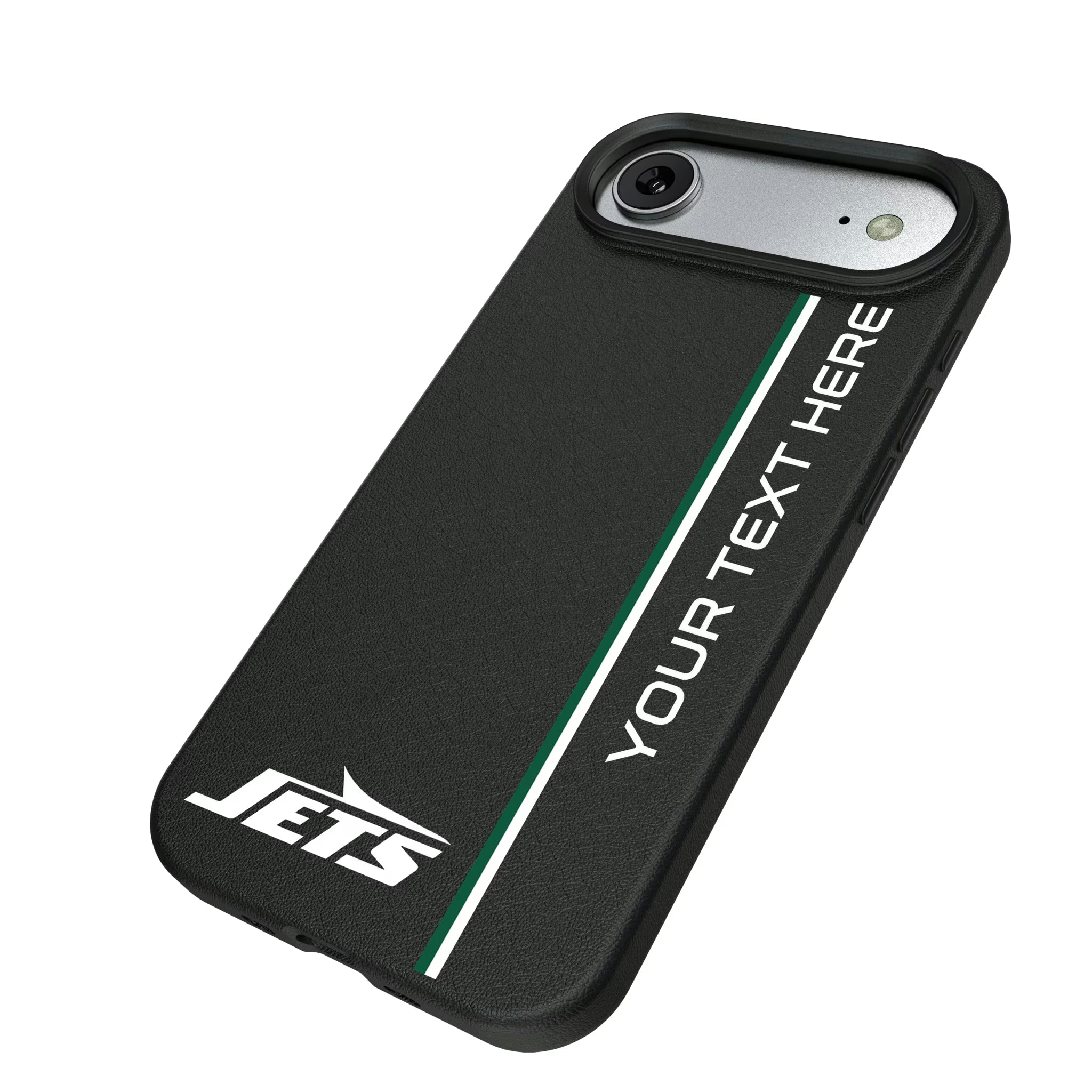 New York Jets Personalized Sidebard iPhone MagSafe Compatible Phone Case for Apple iPhone - Isometric View#Device_iPhone Air