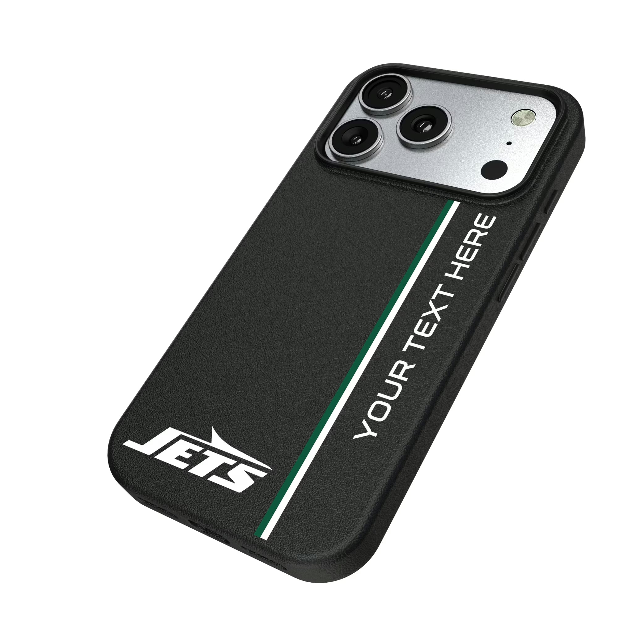 New York Jets Personalized Sidebard iPhone MagSafe Compatible Phone Case for Apple iPhone - Isometric View#Device_iPhone 17 Pro