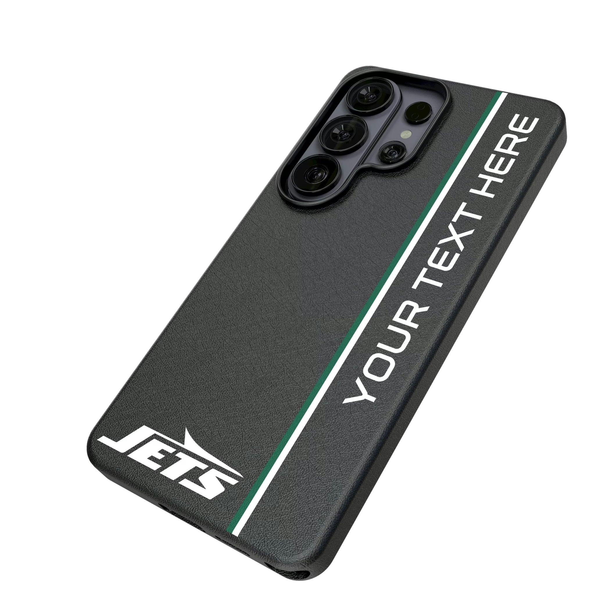 New York Jets Personalized Sidebard Galaxy MagSafe Compatible Phone Case for Samsung Galaxy - Isometric View