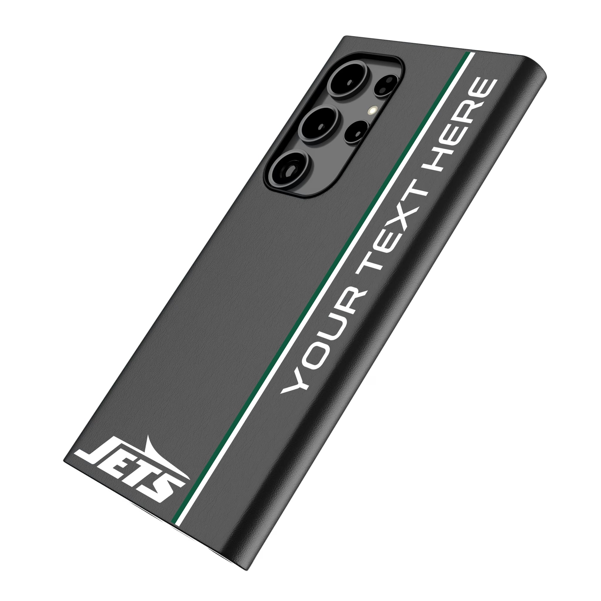 New York Jets Personalized Sidebard Galaxy MagSafe Compatible Phone Case for Samsung Galaxy - Isometric View