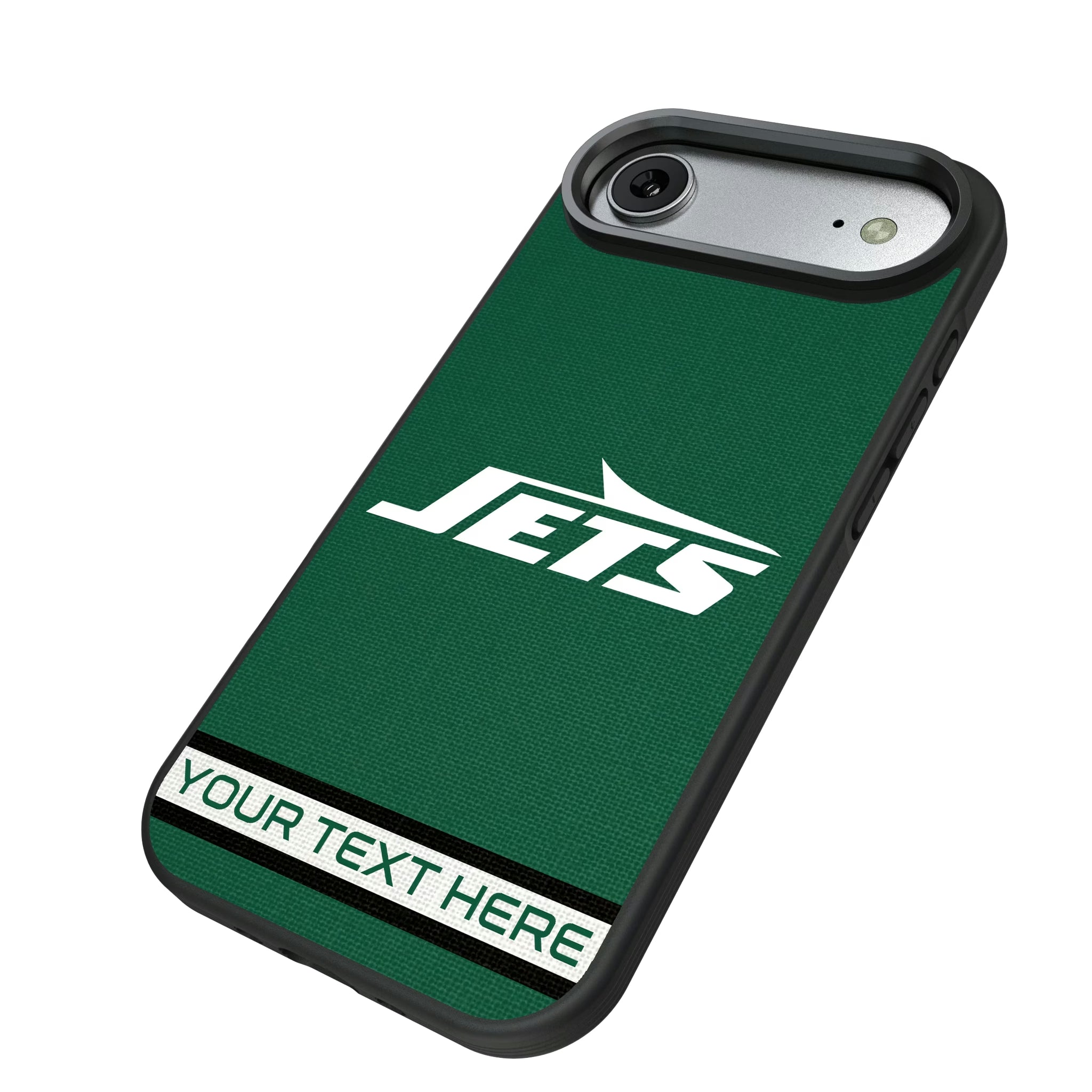 New York Jets Personalized Stripe iPhone Bump Phone Case for Apple iPhone - Isometric View#Device_iPhone Air