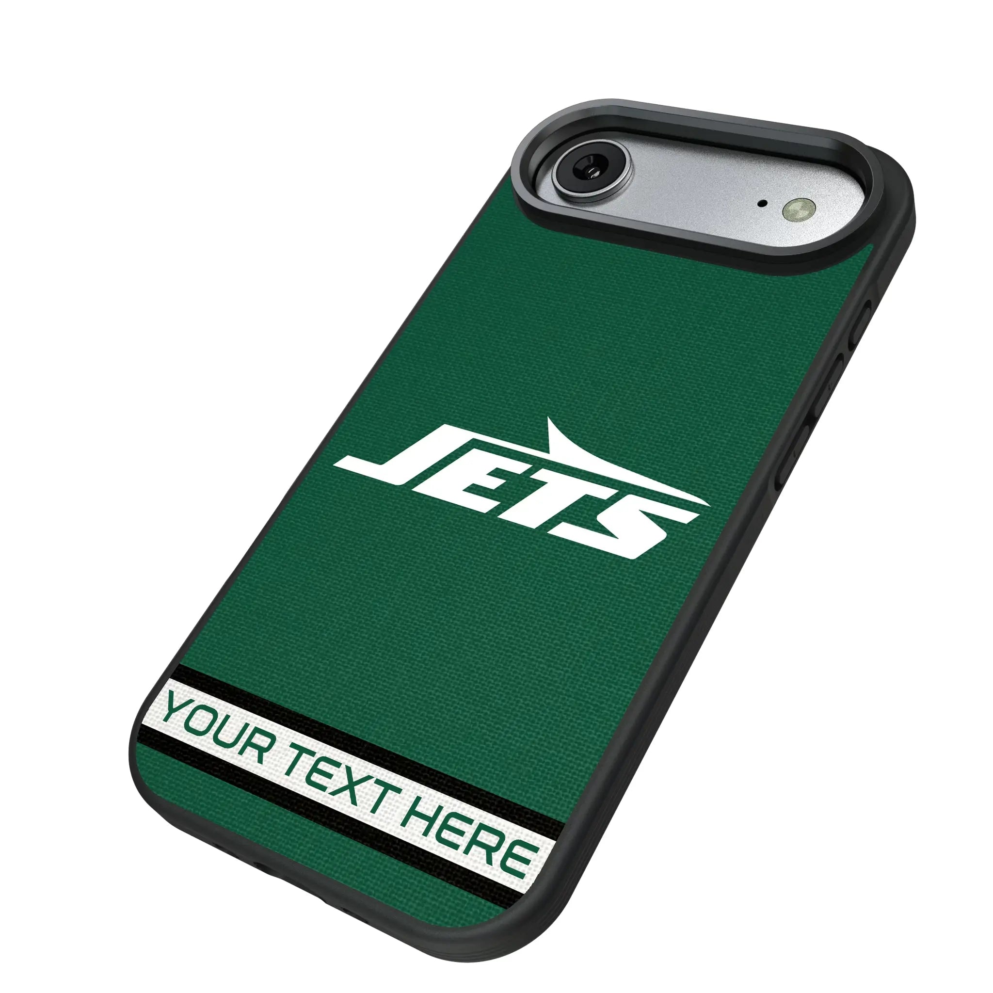 New York Jets Personalized Stripe iPhone Bump Phone Case for Apple iPhone - Isometric View#Device_iPhone Air