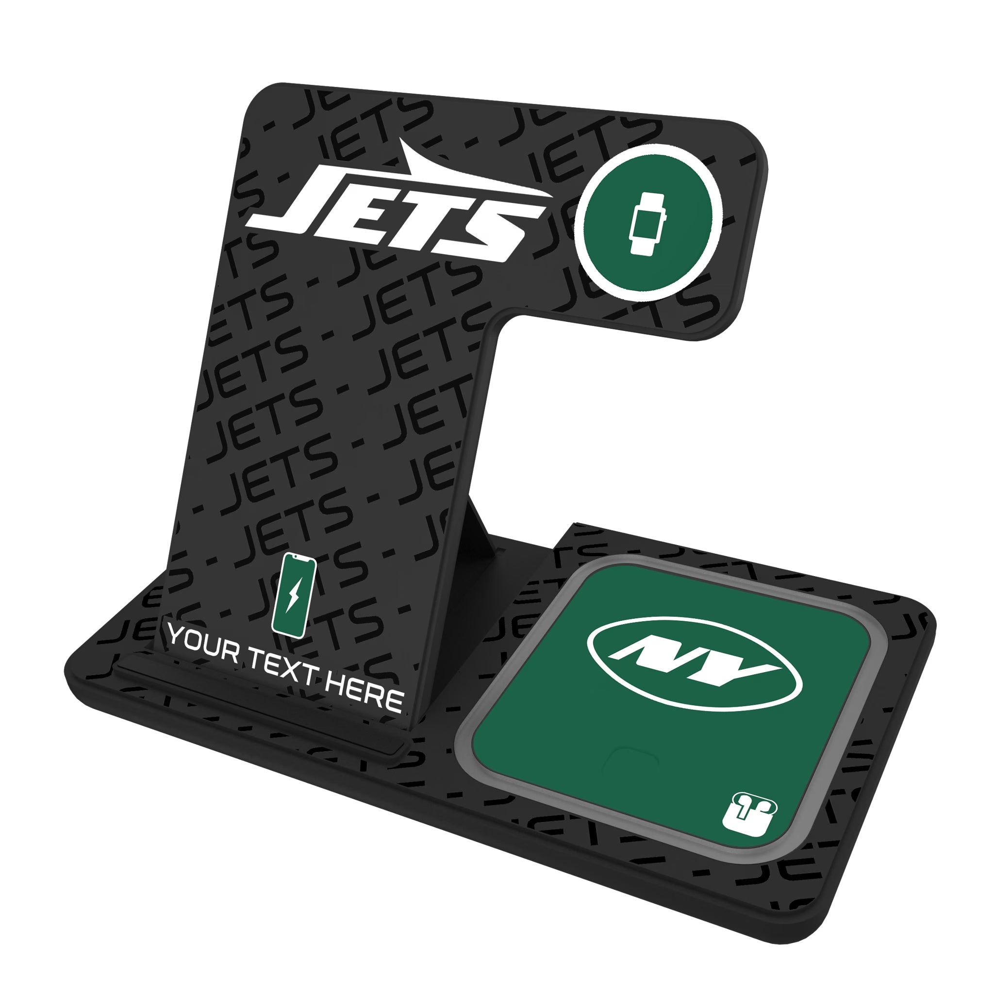 New York Jets Personalized Tilt 3 in 1 Charging Station