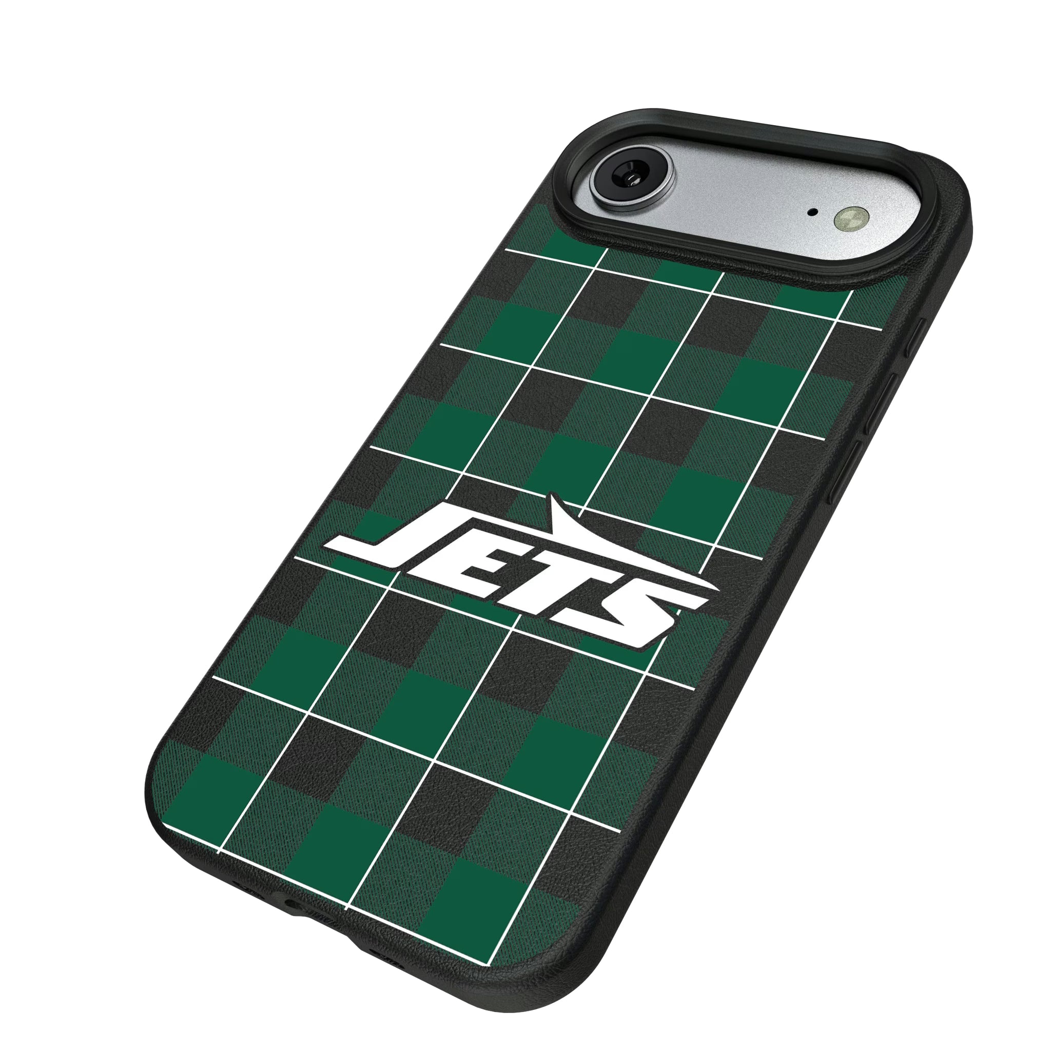 New York Jets Plaid iPhone MagSafe Compatible Phone Case for Apple iPhone - Isometric View#Device_iPhone Air