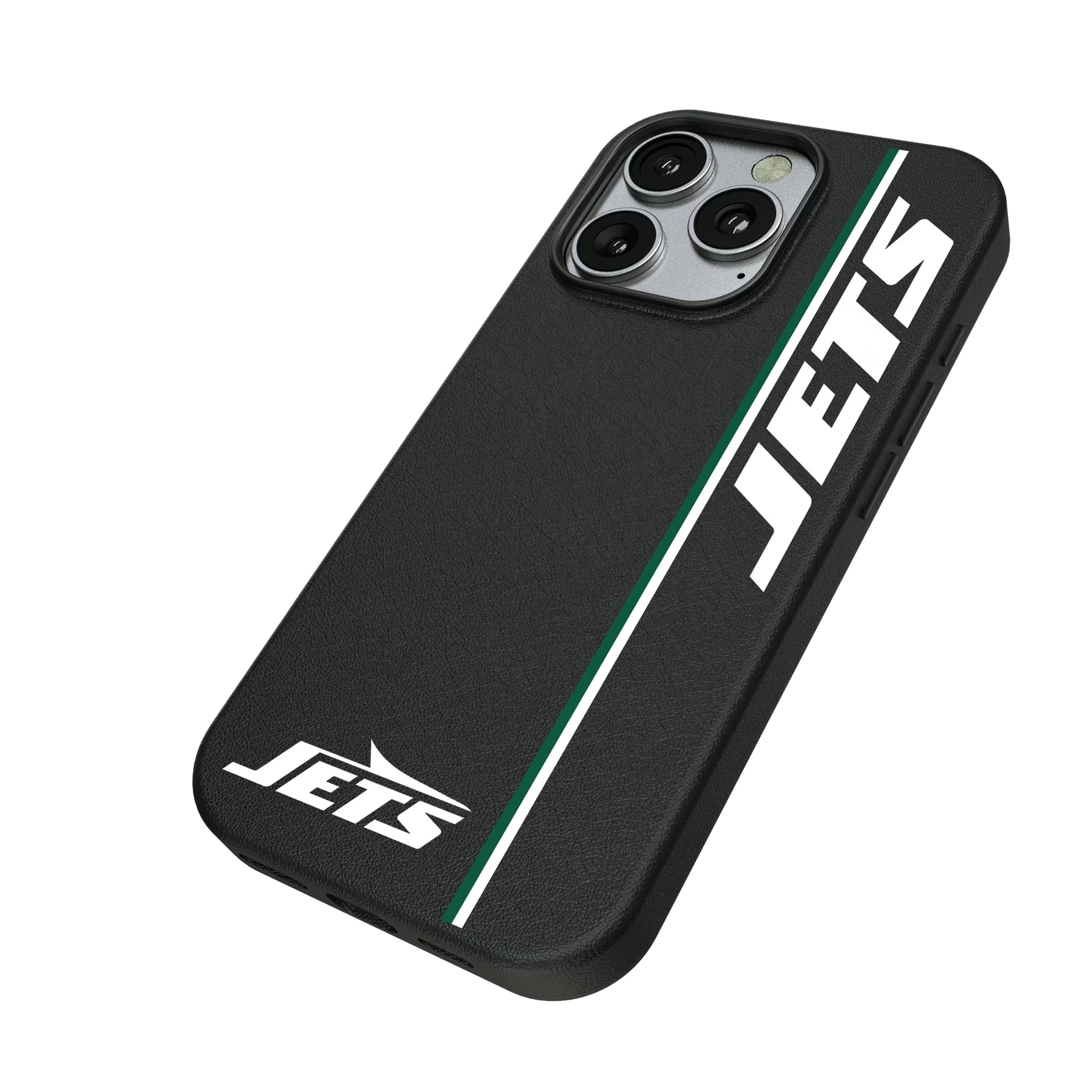 New York Jets Sidebar iPhone MagSafe Compatible Phone Case for Apple iPhone - Isometric View