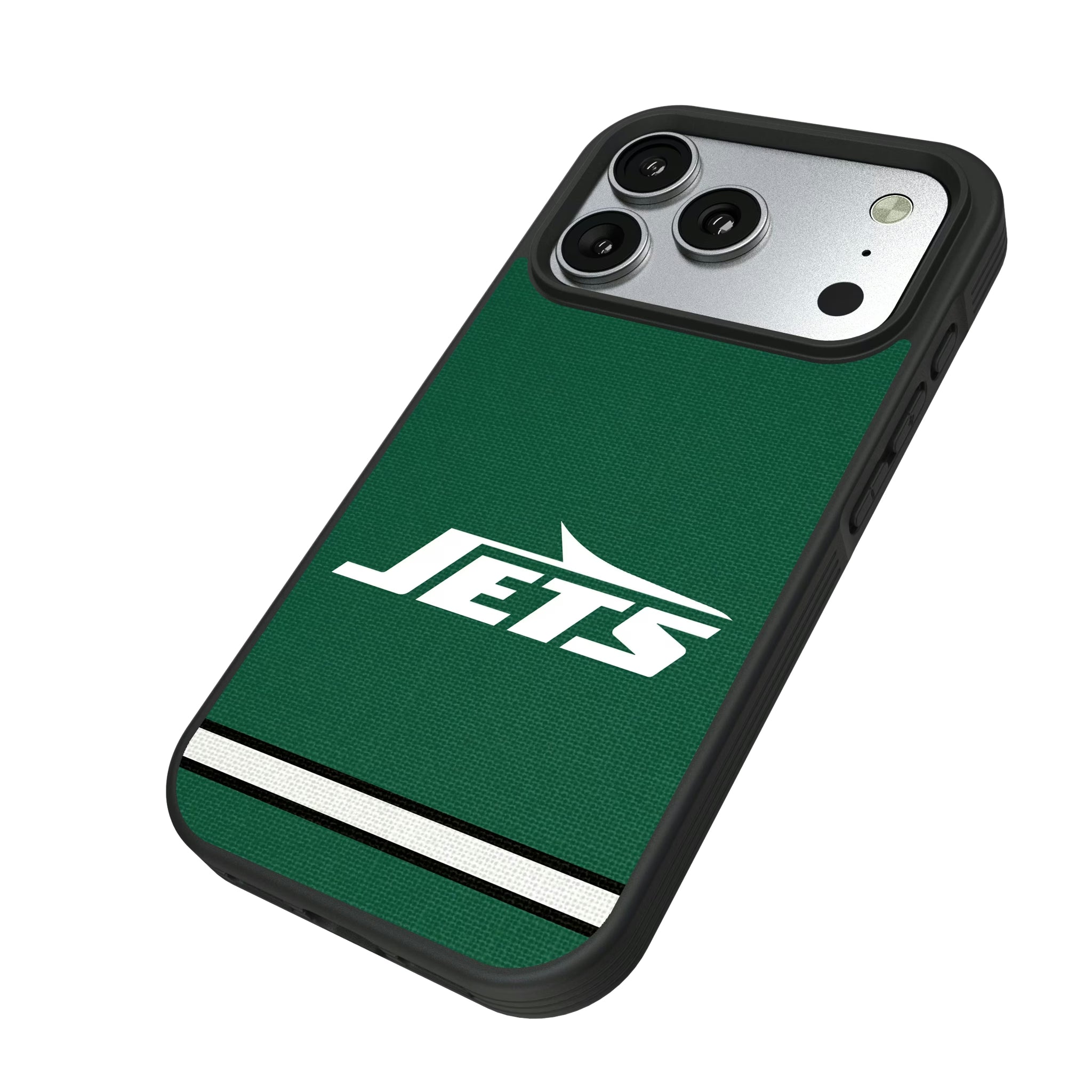 New York Jets Stripe iPhone Bump Phone Case for Apple iPhone - Isometric View#Device_iPhone 17 Pro