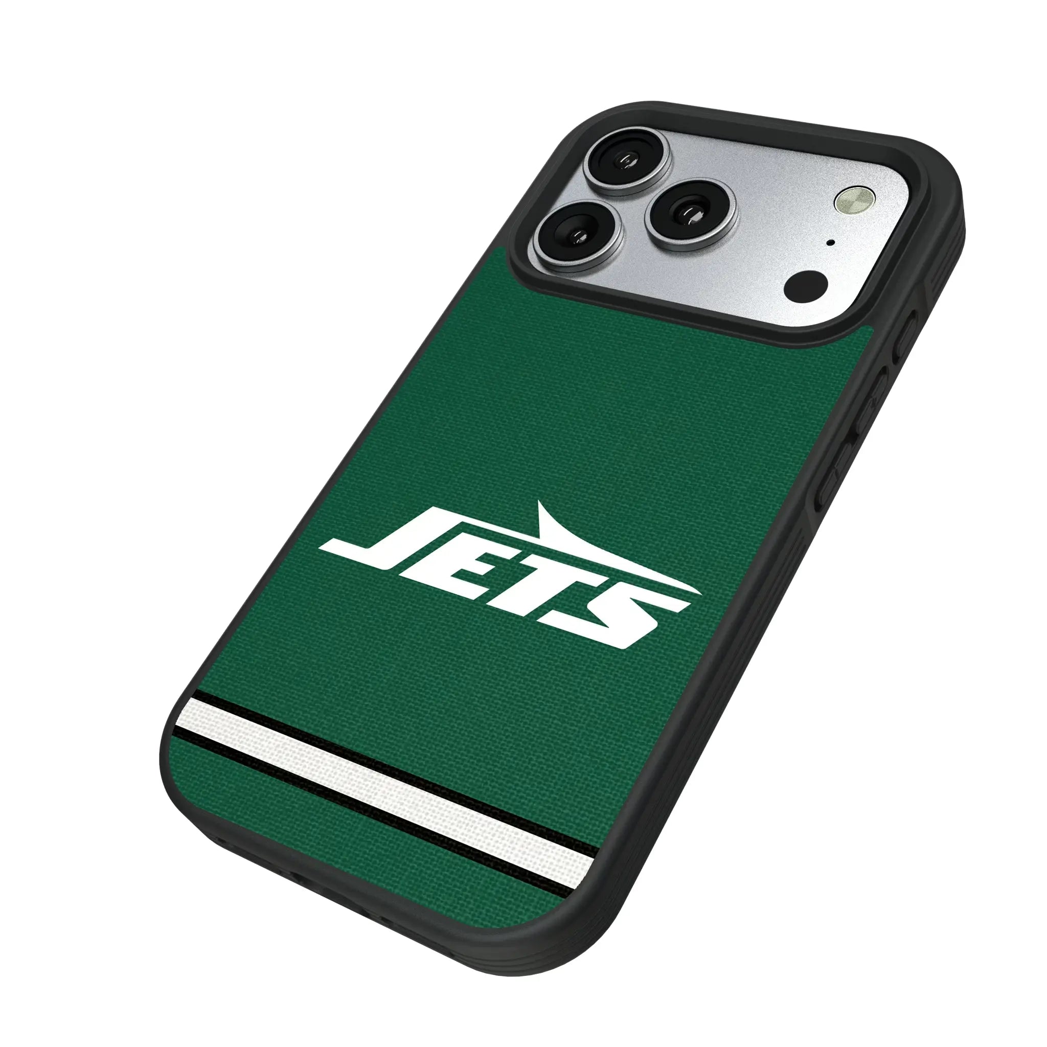 New York Jets Stripe iPhone Bump Phone Case for Apple iPhone - Isometric View#Device_iPhone 17 Pro