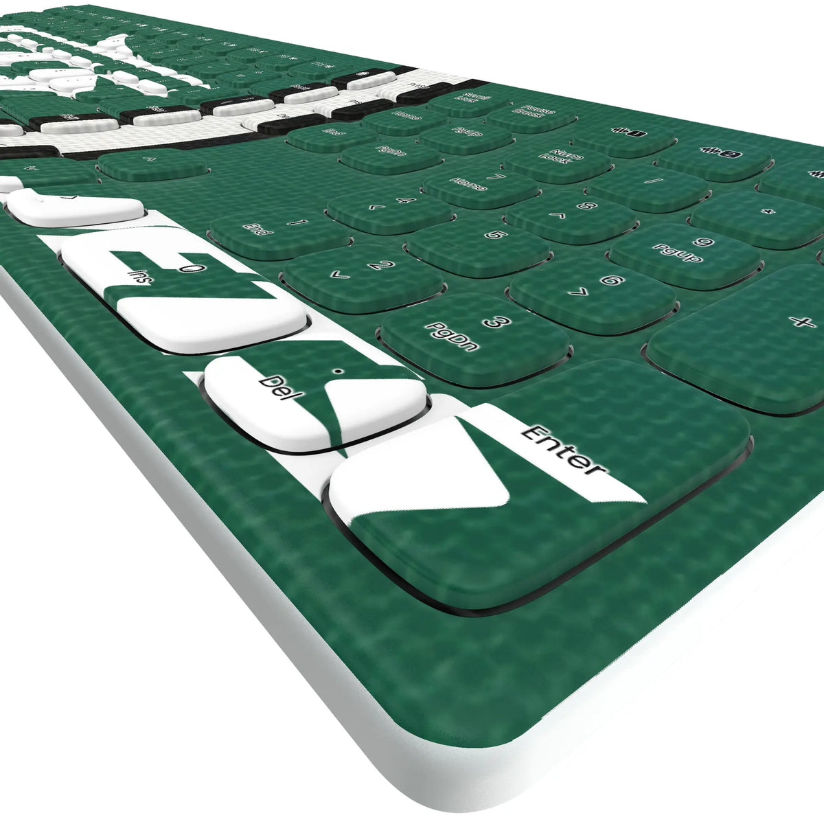New York Jets Stripe KKB605 Curved Wireless Keyboard - Detail