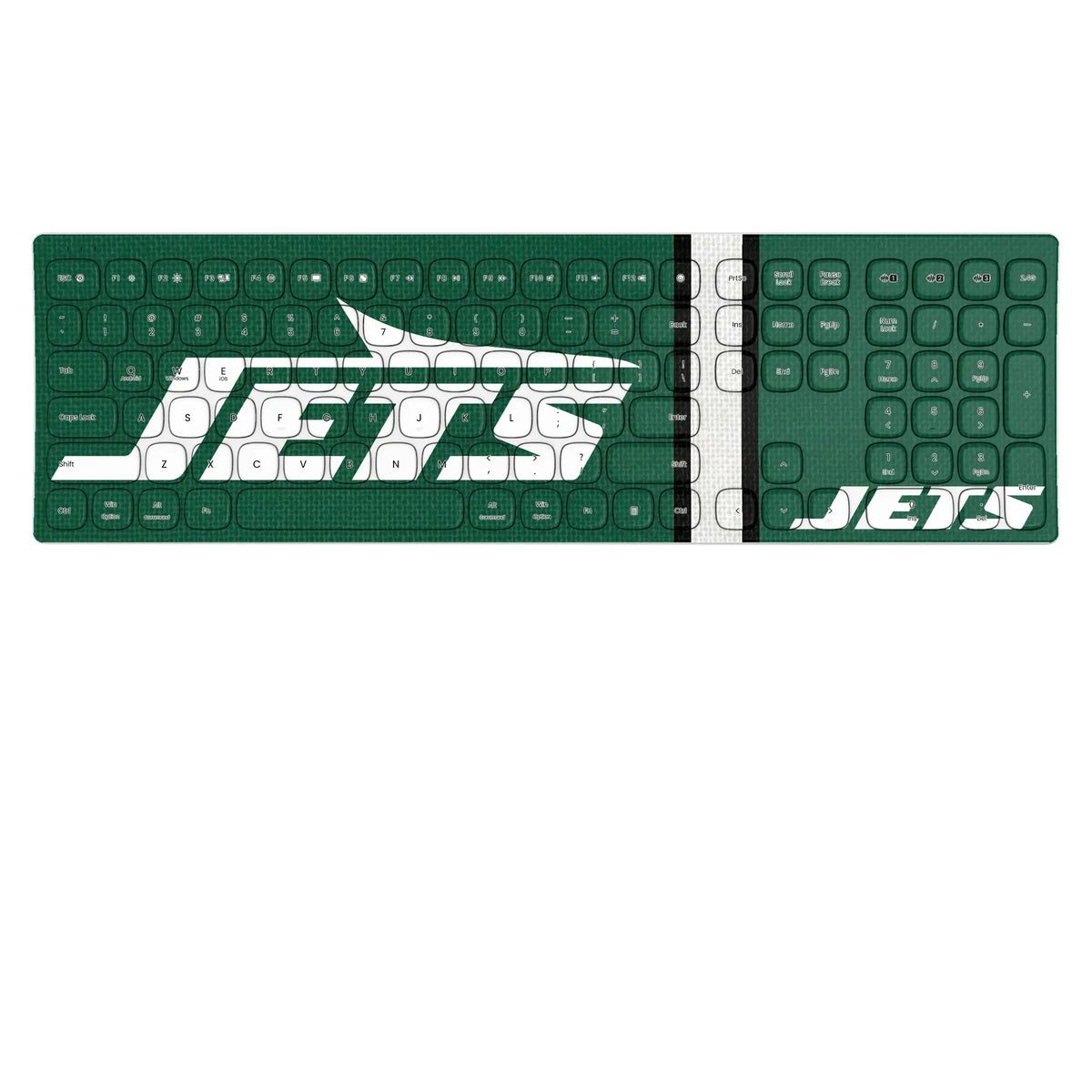 New York Jets Stripe KKB605 Curved Wireless Keyboard